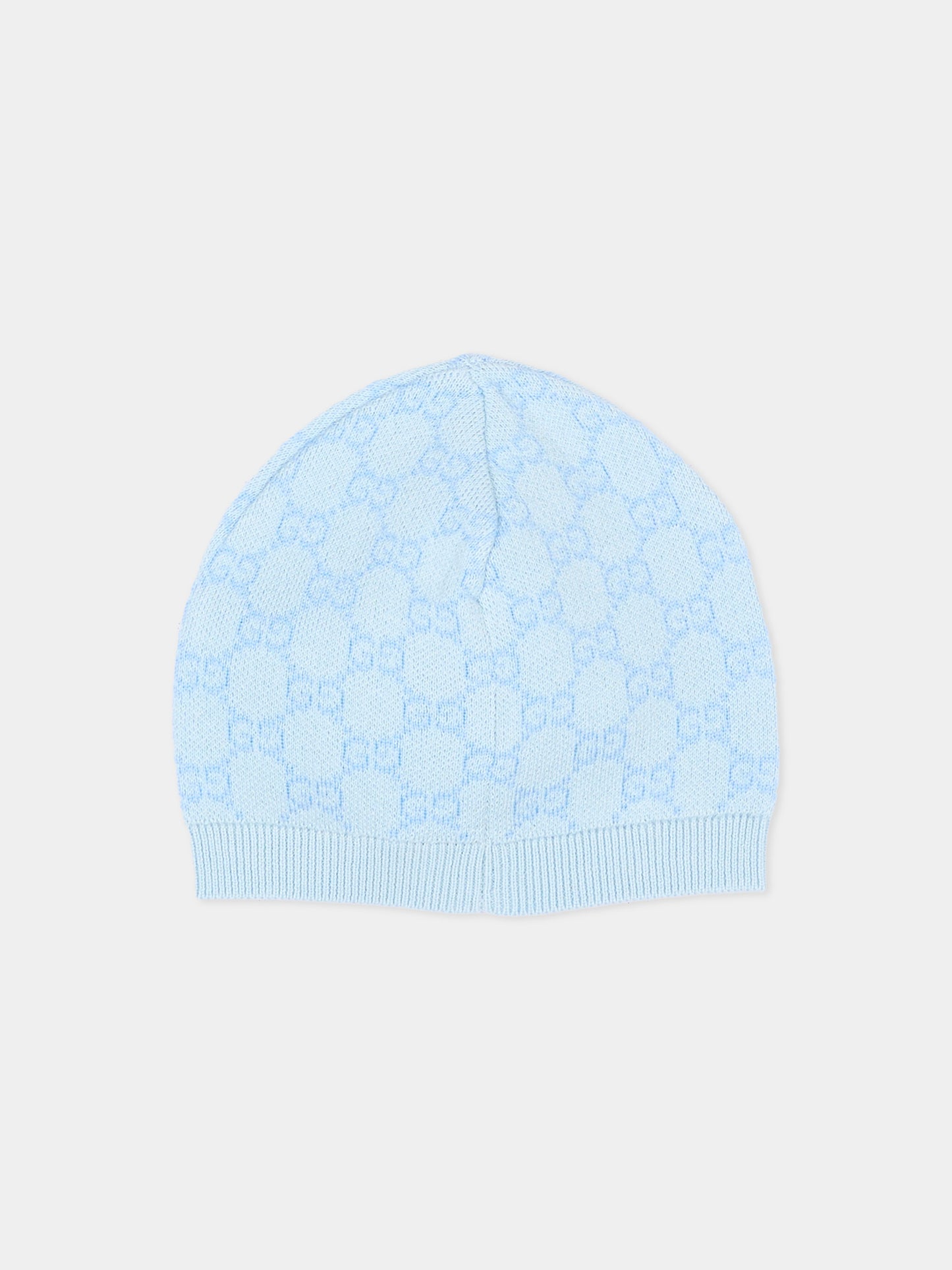 Cappello neonato avorio monogramma GG,Gucci Kids,835336 3KACG 9269