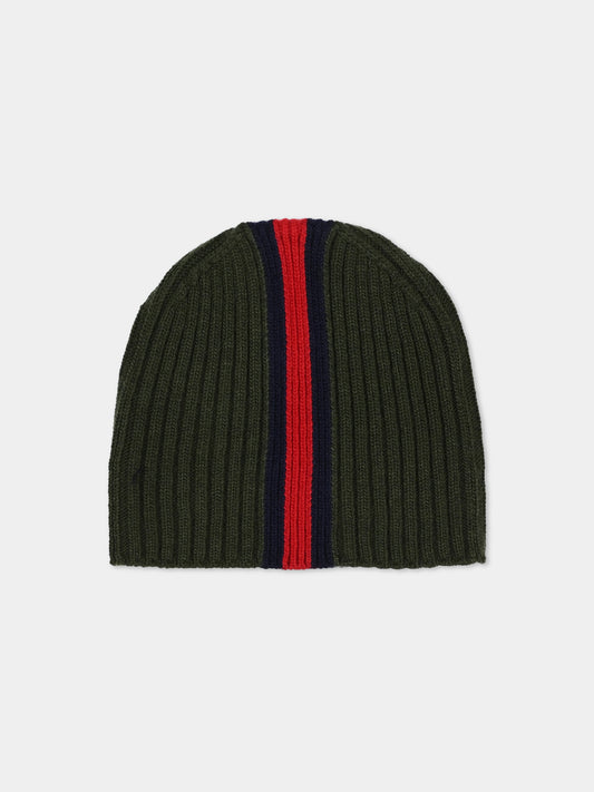 Green hat for kids with Web