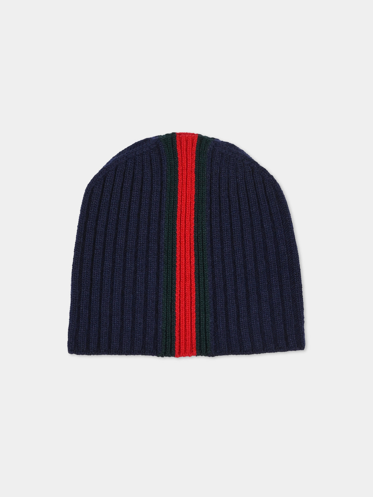 Berretto blu per bambini con Web,Gucci Kids,871021 4KADM 4066