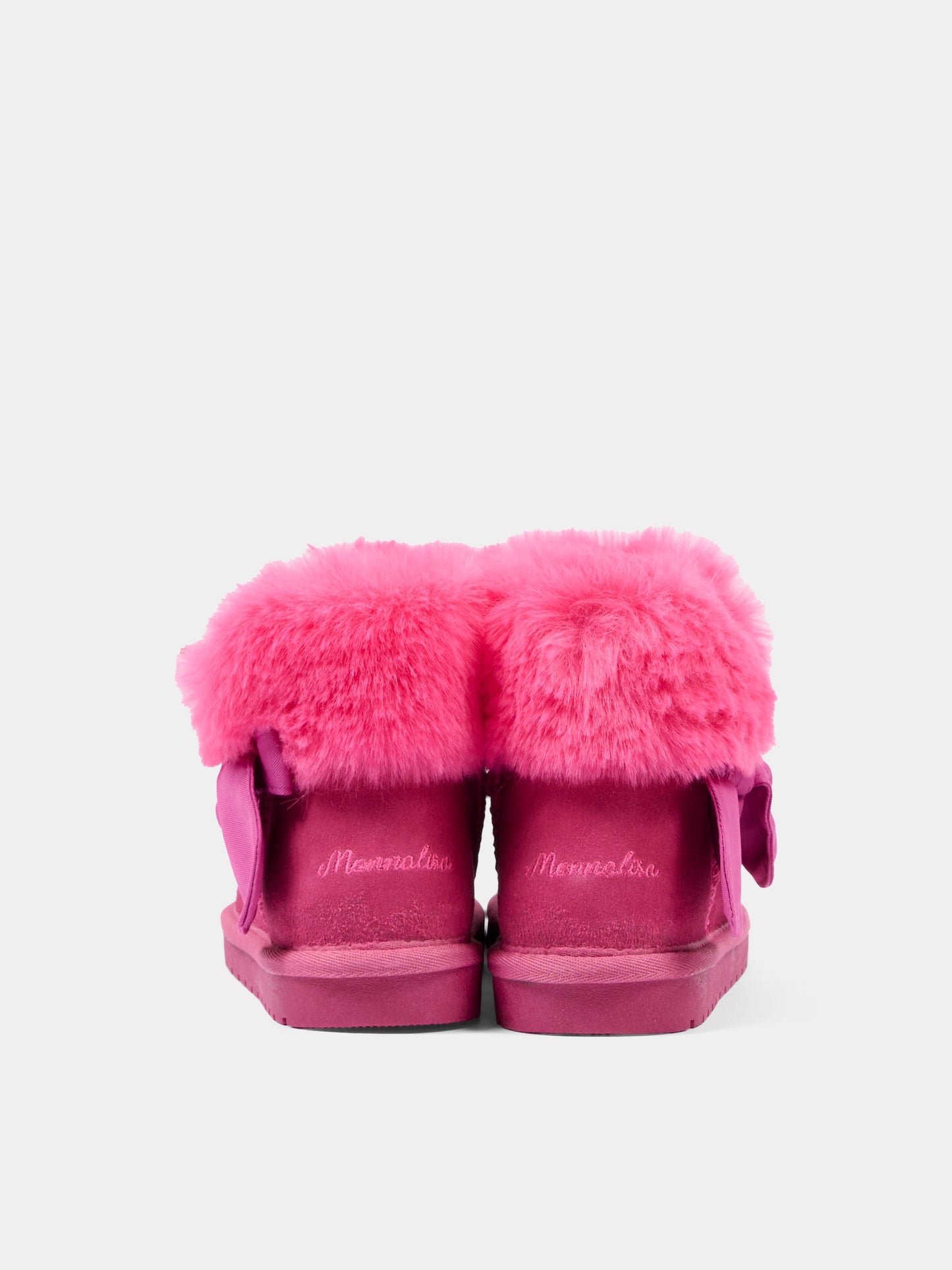 Stivaletti fucsia per bambina con fiocco,Monnalisa,8CH005 8776 0069