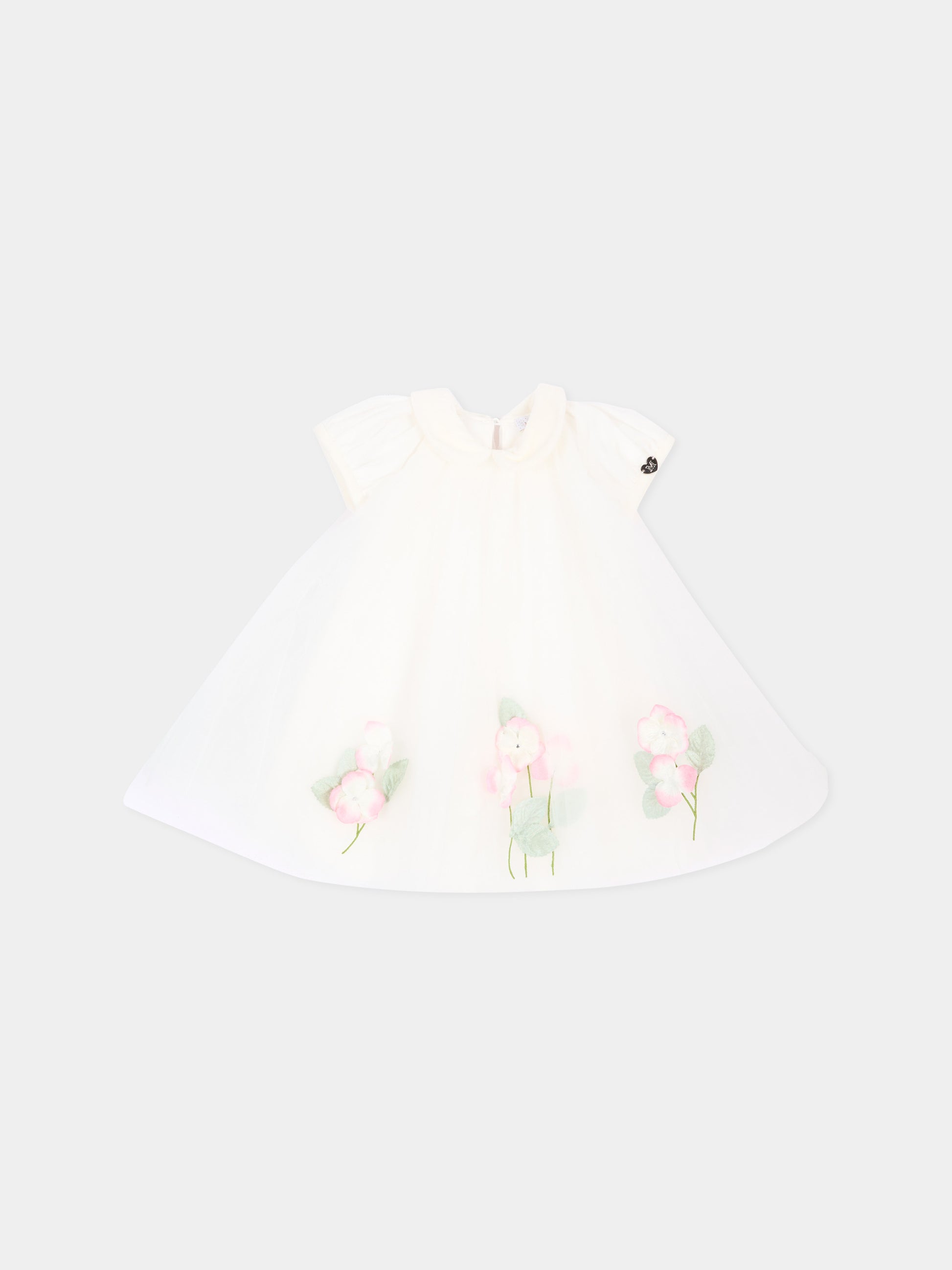 Abito elegante avorio per neonata,Monnalisa,73H900 8078 0191