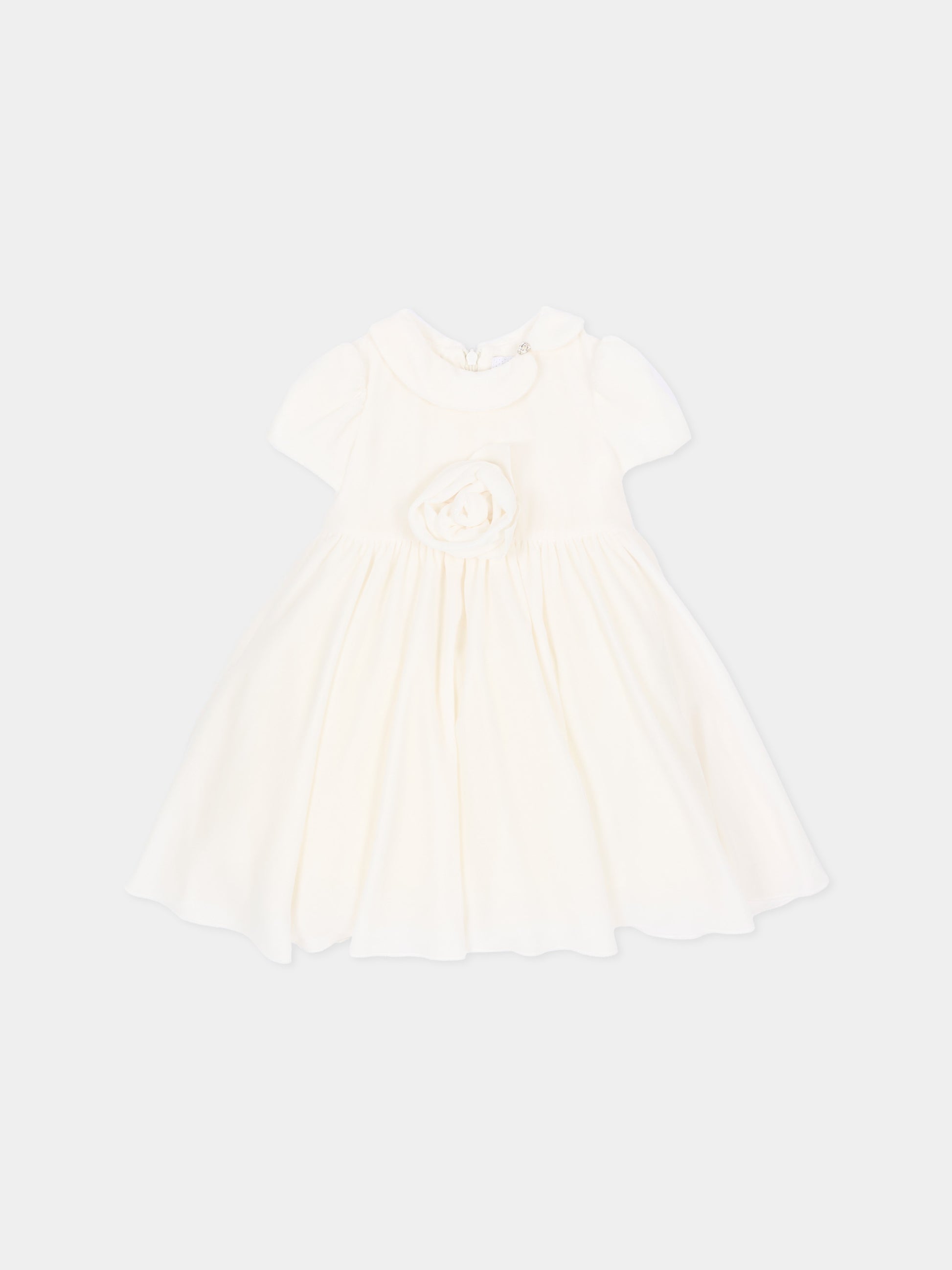 Abito elegante avorio per neonata,Monnalisa,73H901 8803 0001