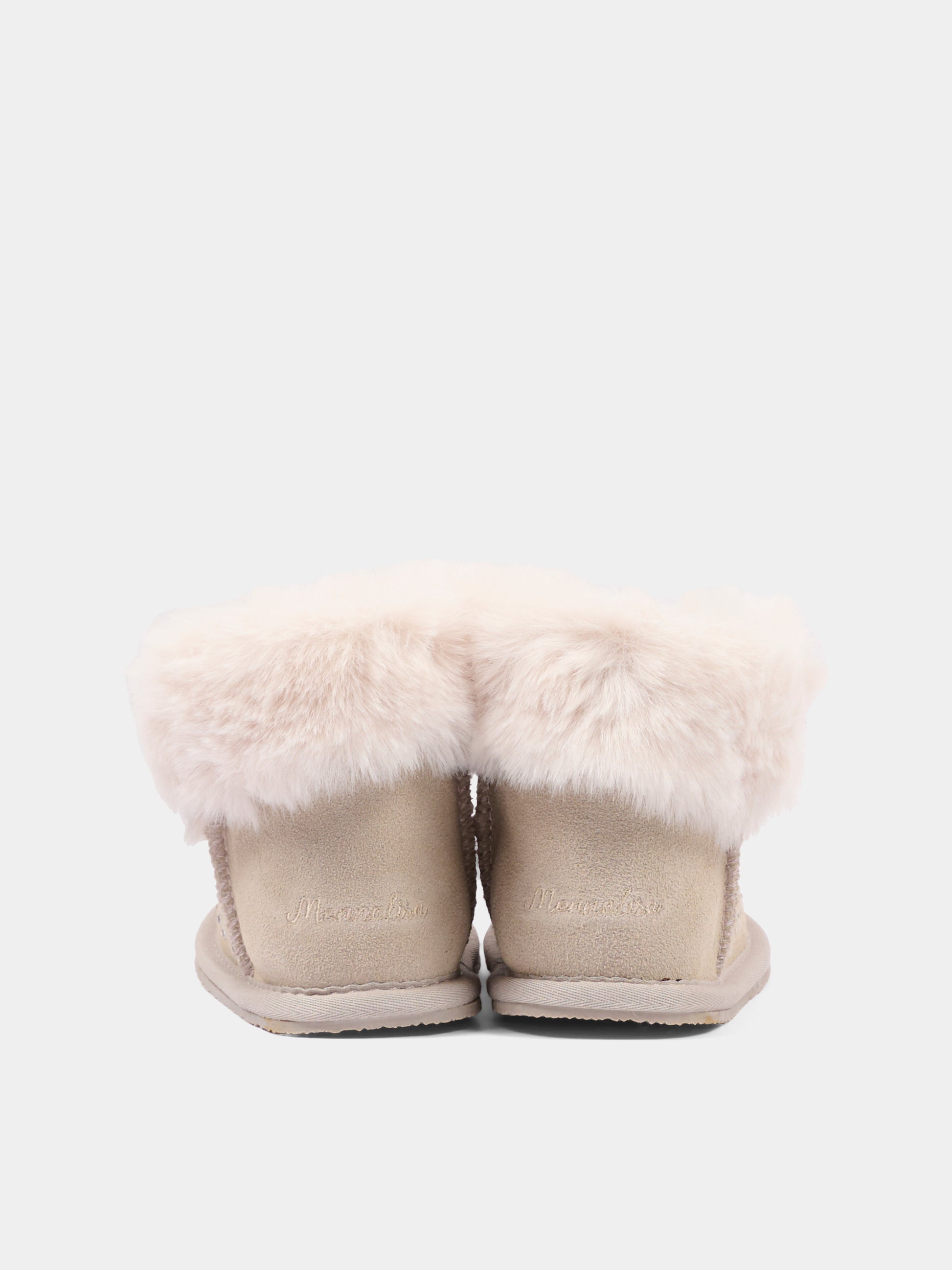Stivaletti beige per bambina con strass,Monnalisa,83H003 8775 0033