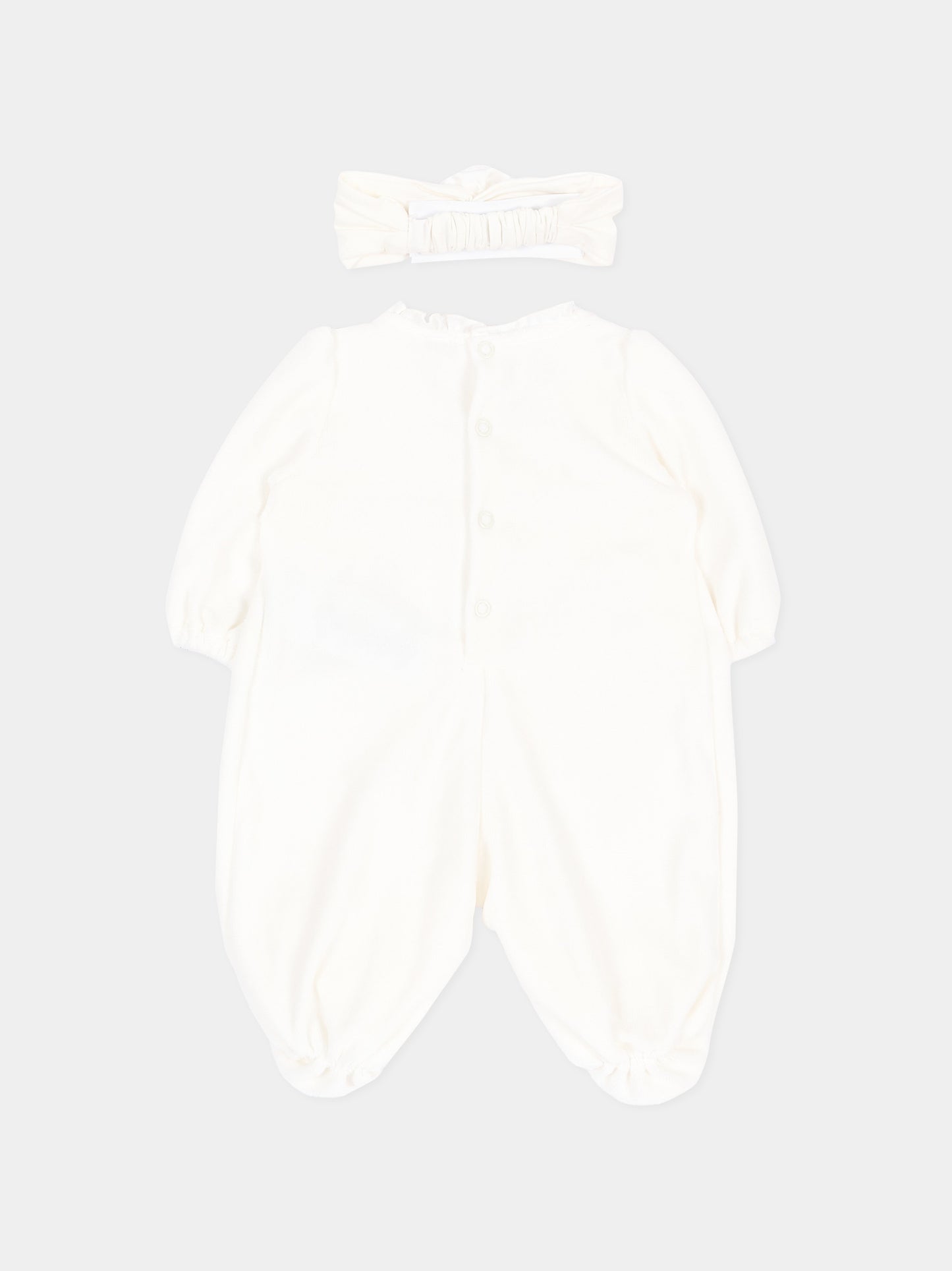Set Tutine avorio per neonata,Monnalisa,35H501 8072 0001