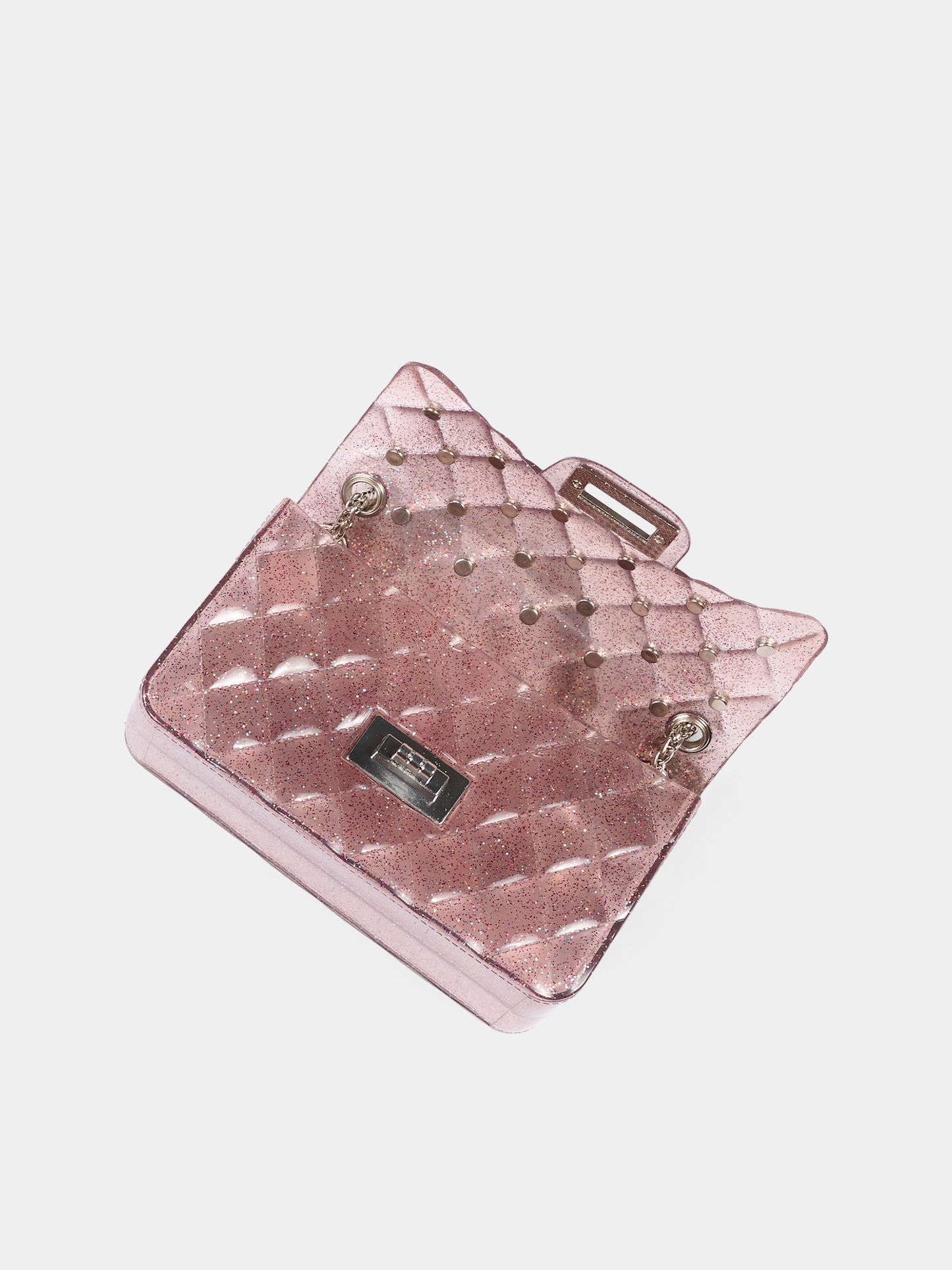 Borsa elegante rosa per bambina con strass,Monnalisa,17H000 8726 094F