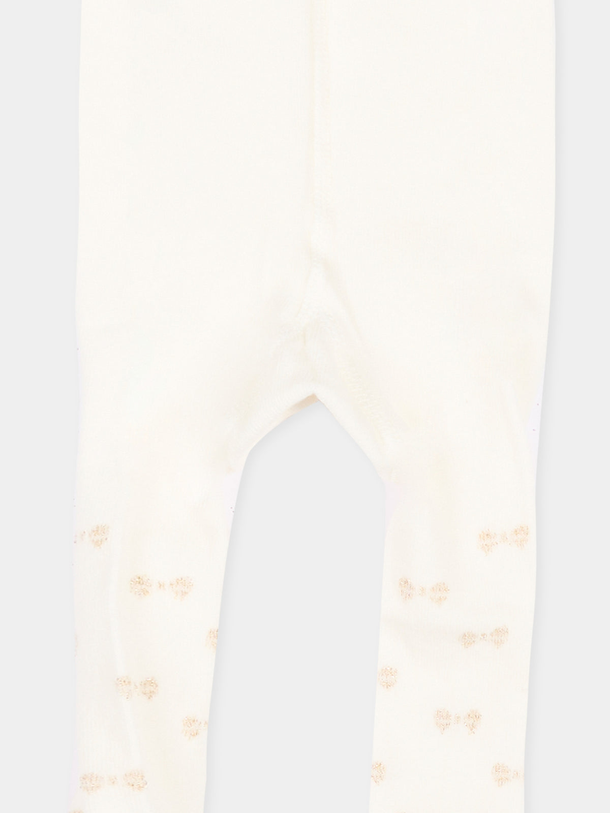 Collant avorio per neonata con fiocchi,Monnalisa,73H006 8082 0170
