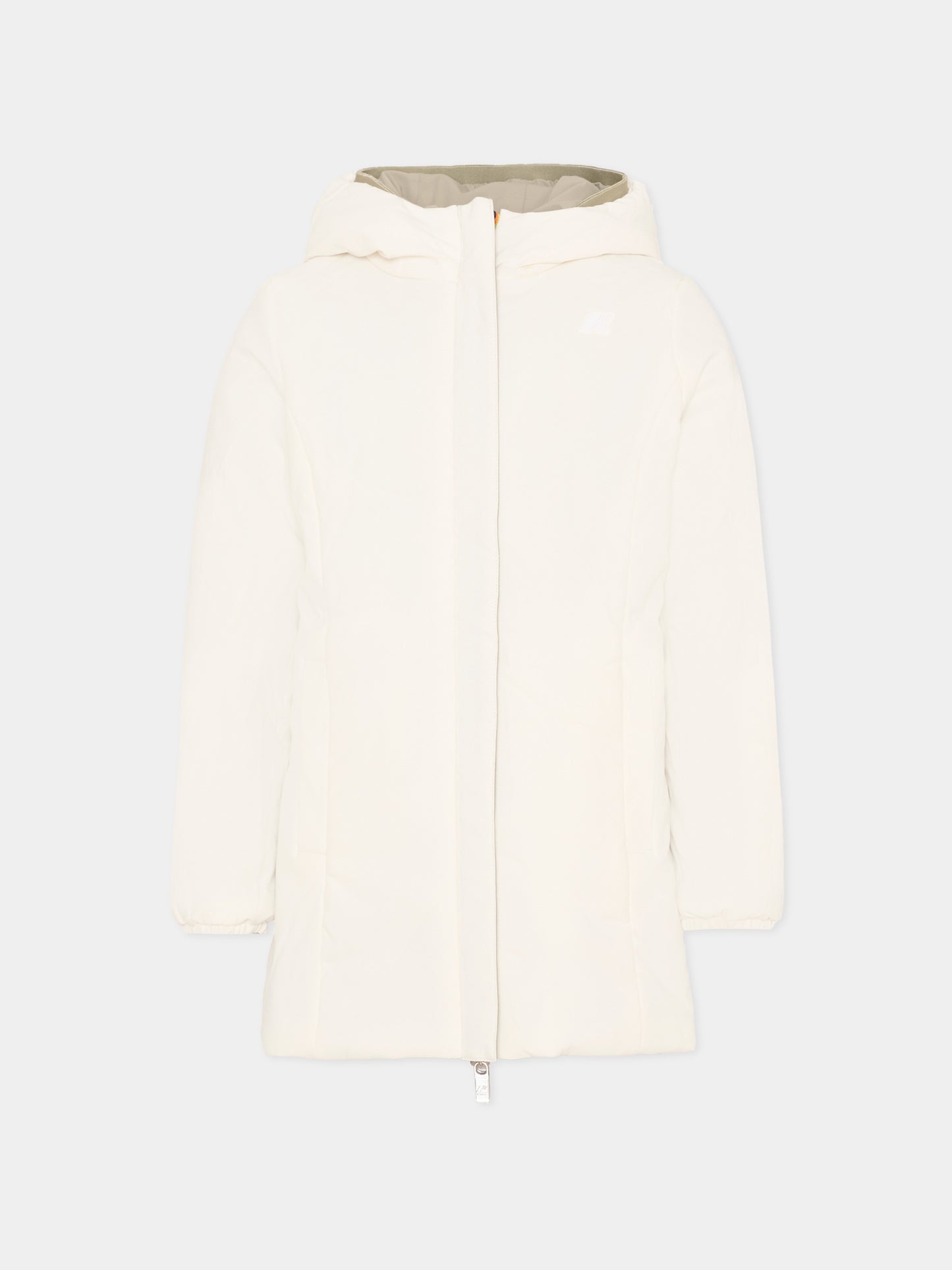 Piumino verde Denise per bambina con logo,K-way,K11517W B2M