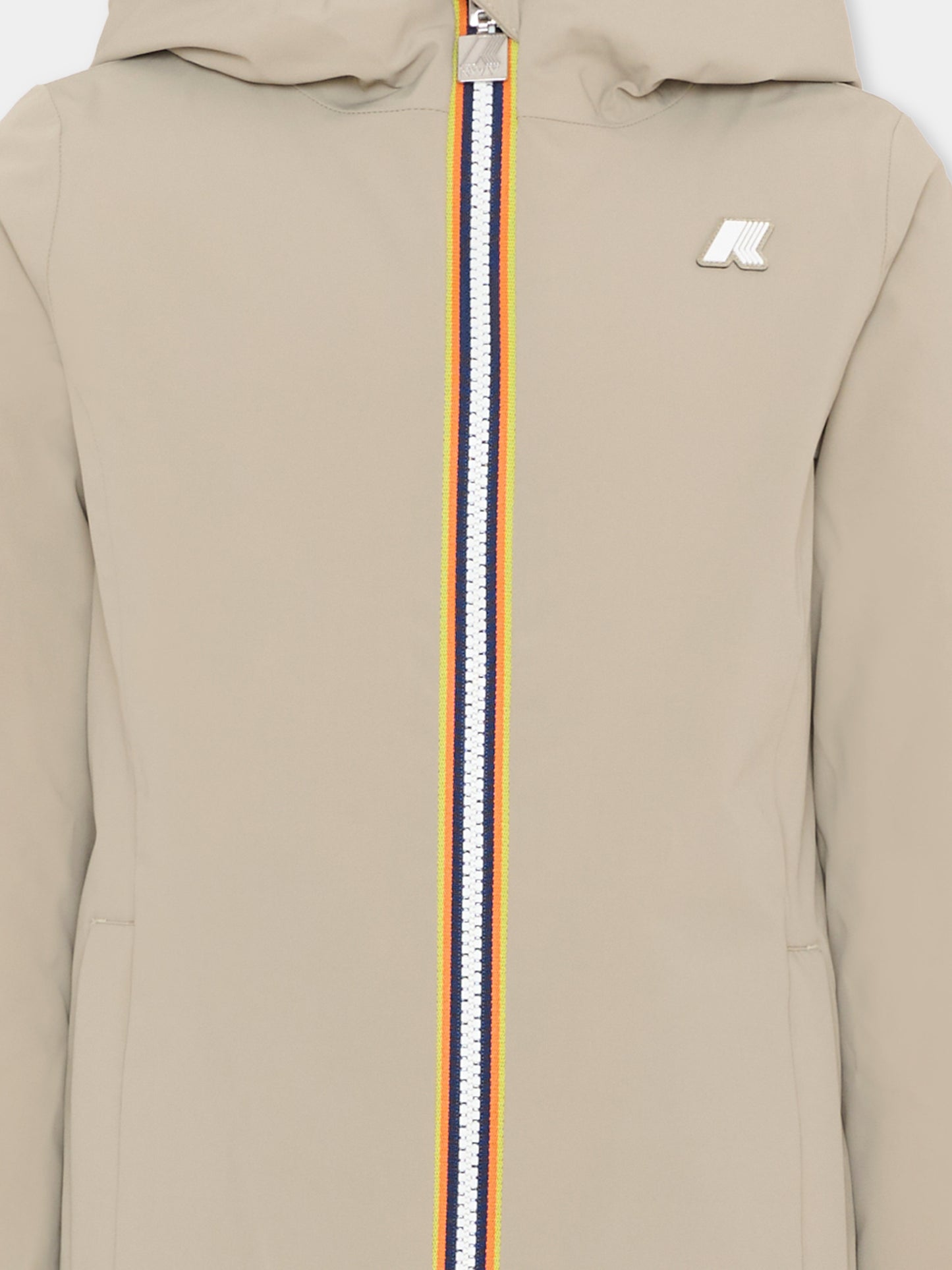 Piumino verde Denise per bambina con logo,K-way,K11517W B2M