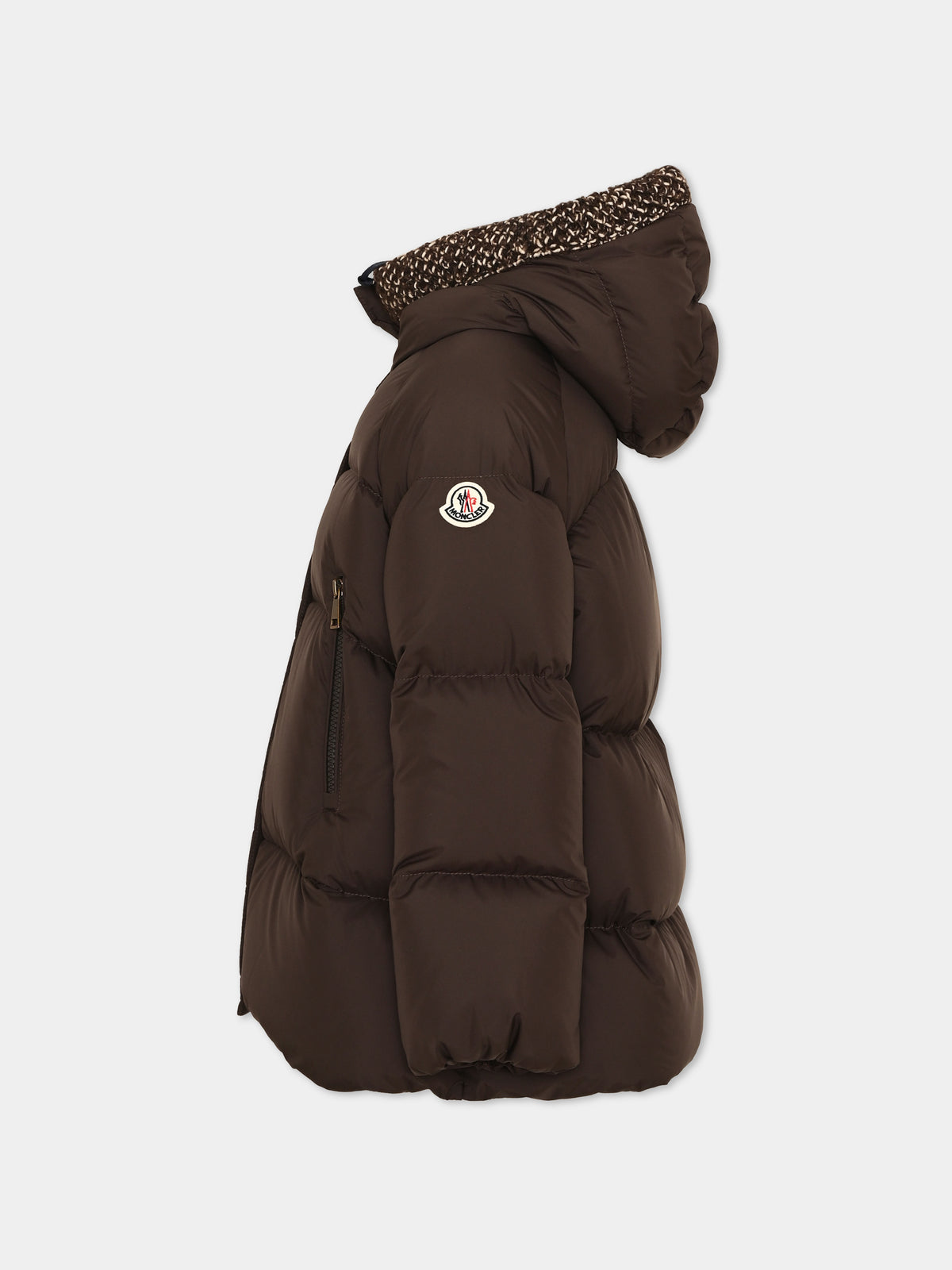 Piumino marrone Duilla per bambina,Moncler Kids,L2954 1A00102 597YW 258