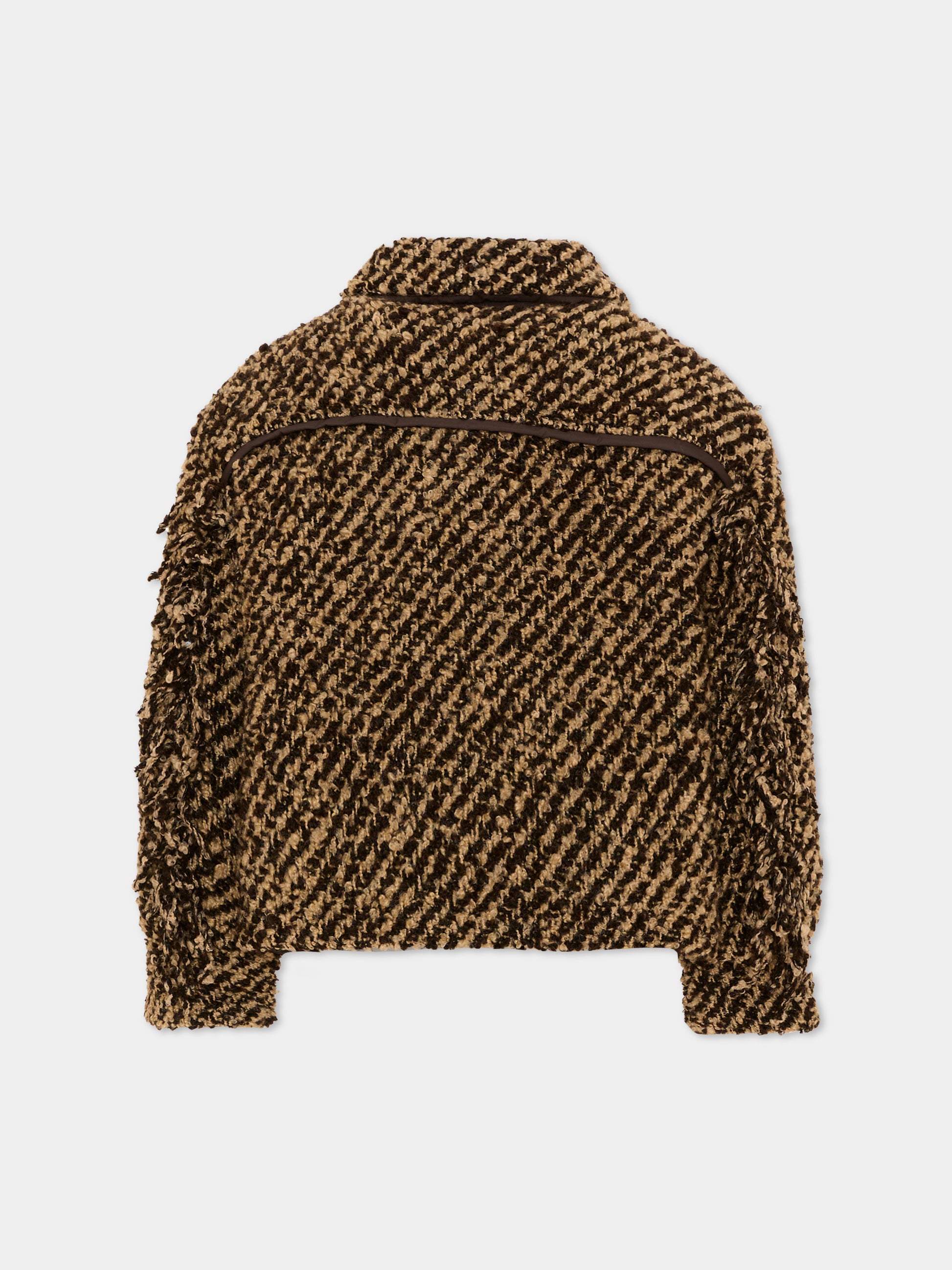 Cappotto marrone per bambina bouclé,Moncler Kids,L2954 2F00005 599PX F92