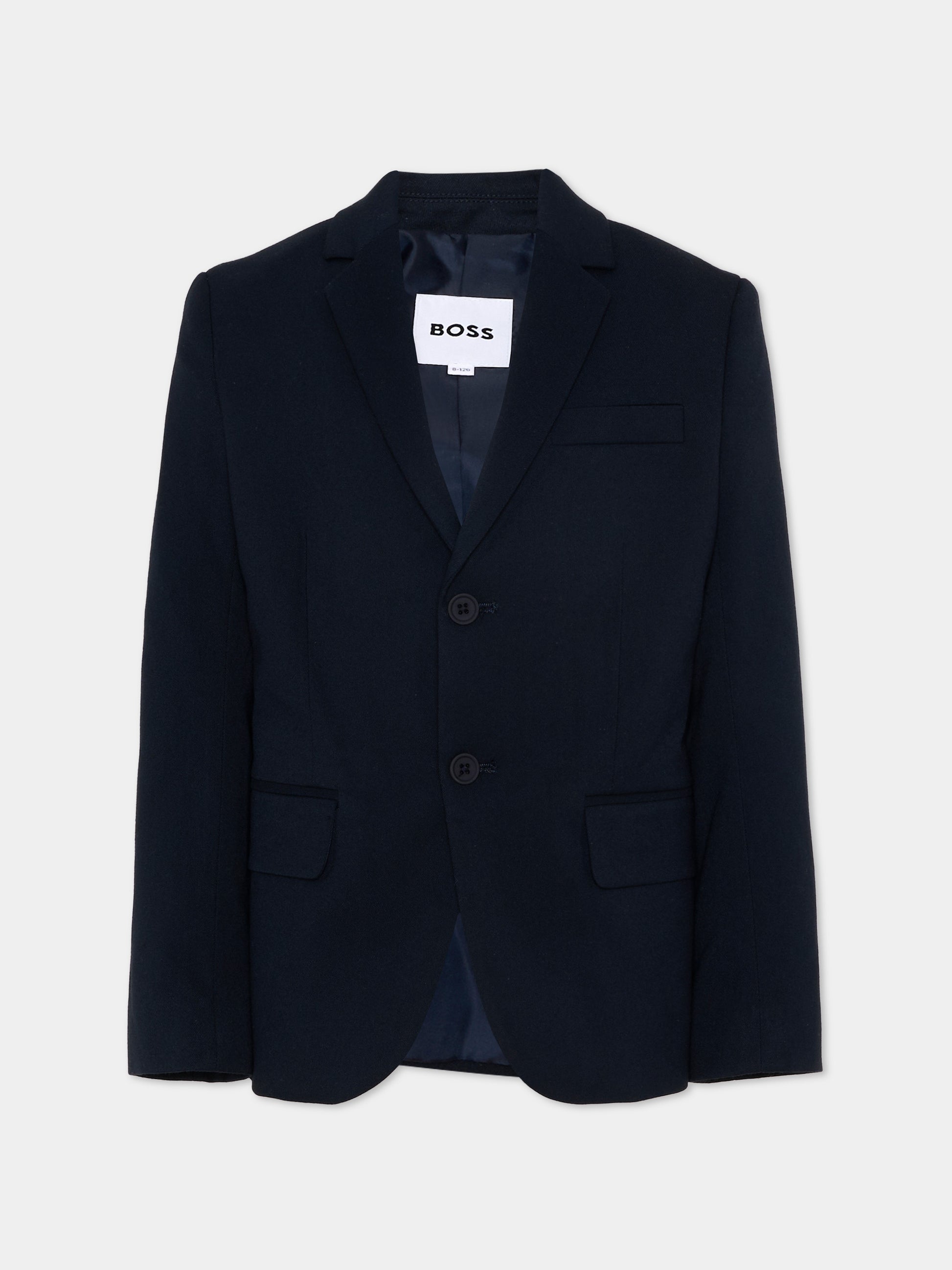 Giacca blu per bambino monopetto,Boss,J52684 862