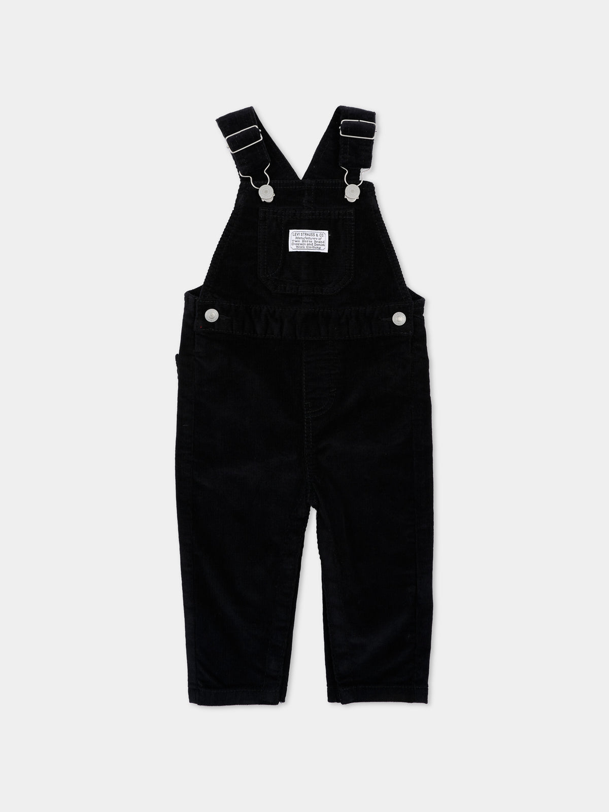 Salopette nera per neonato,Levi's Kids,6EJ335 G52