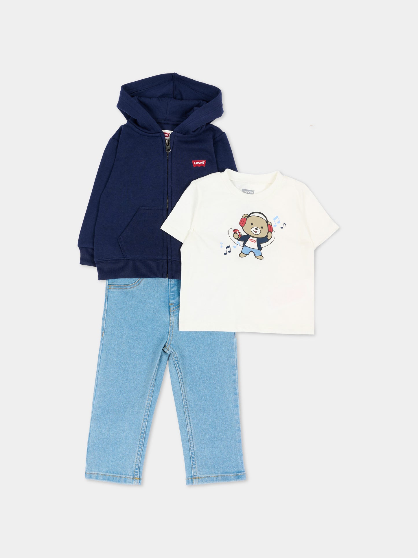 Completo sportivo lungo blu per neonato,Levi's Kids,6ER557 BCF