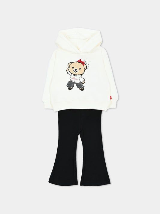Completo sportivo lungo avorio per neonata,Levi's Kids,1ER713 W0E