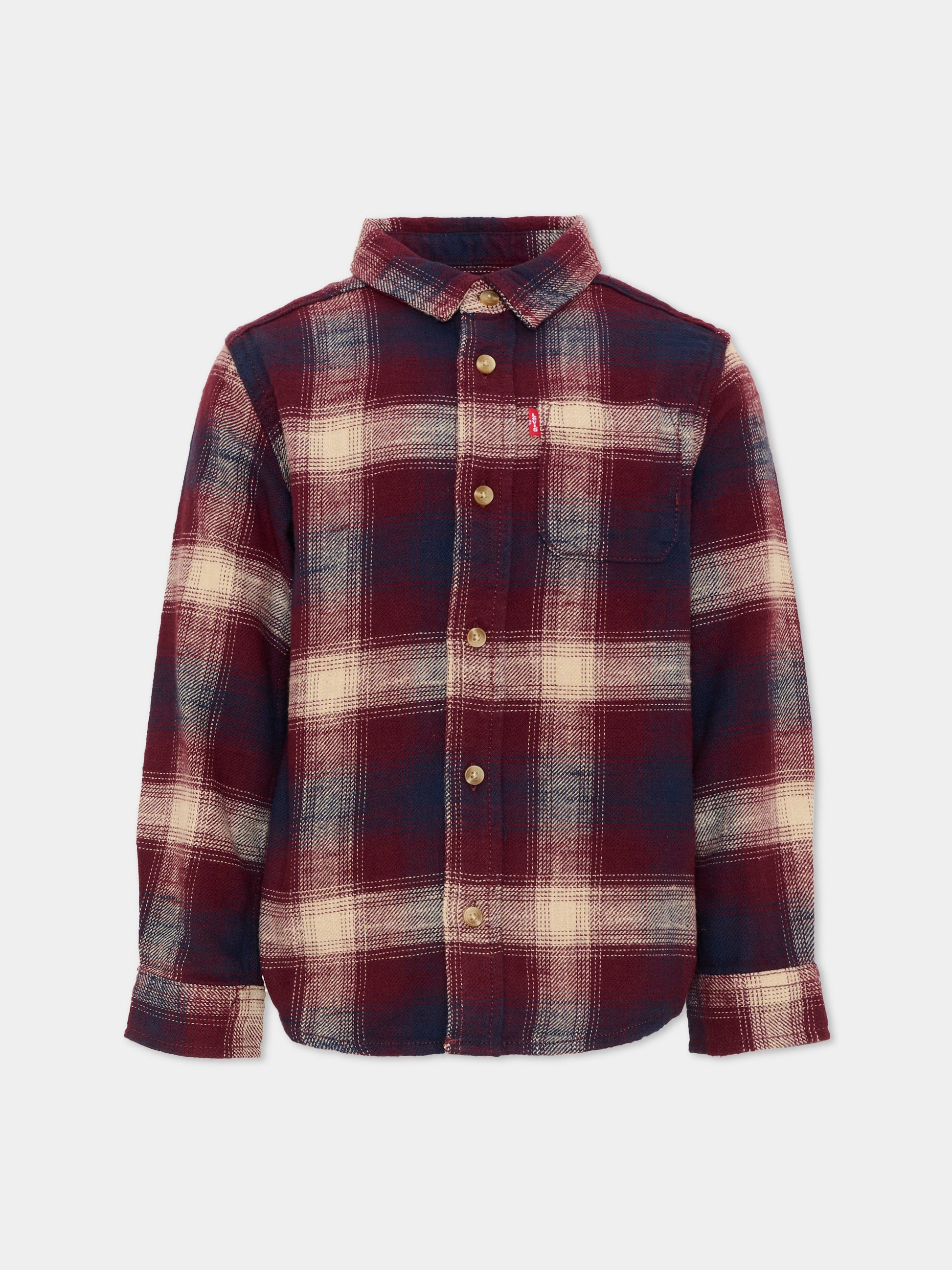 Camicia a manica lunga tartan per bambino,Levi's Kids,9ER927 RC9