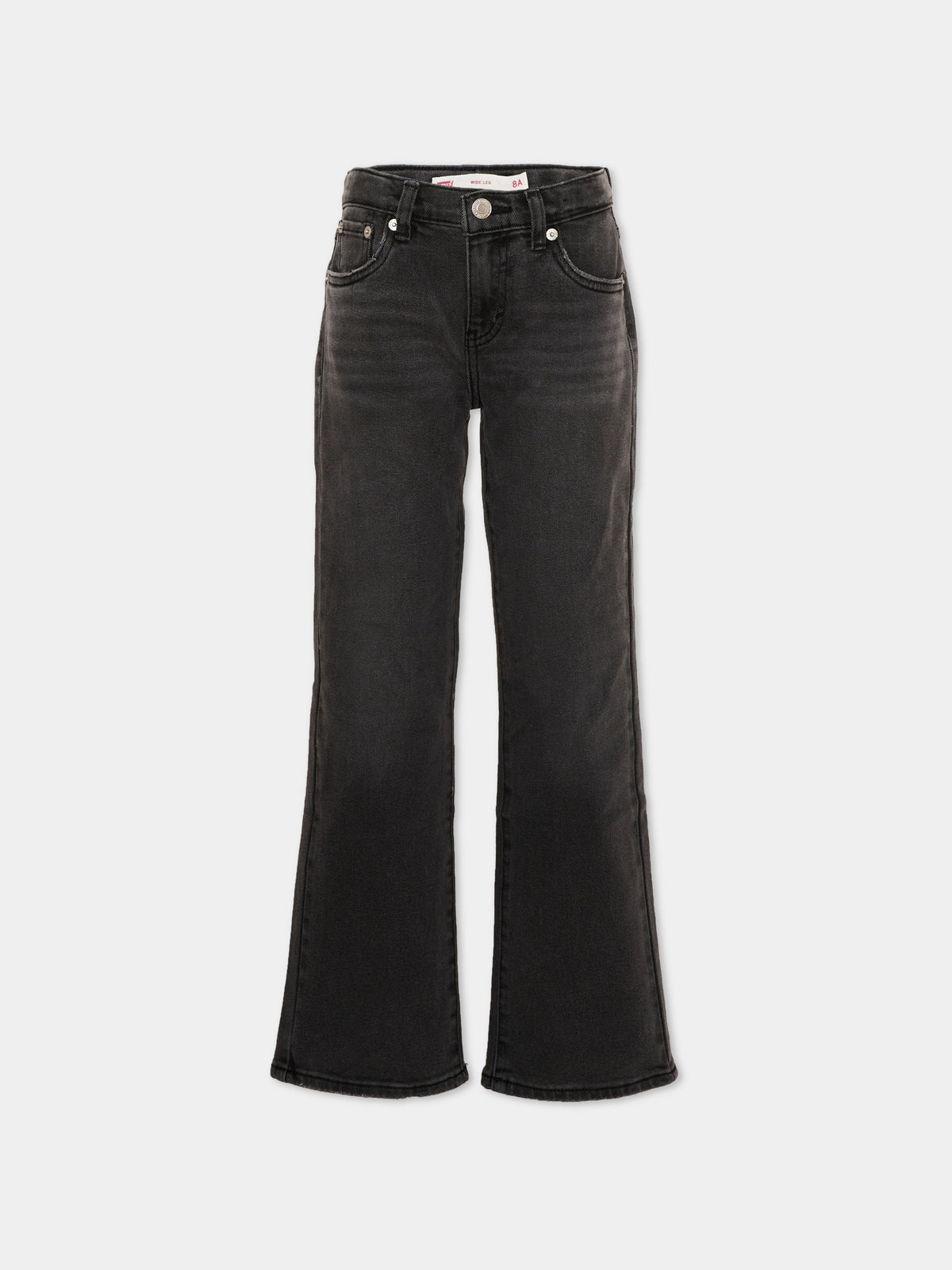 Jeans nero per bambina svasato,Levi's Kids,4EG381 DCL