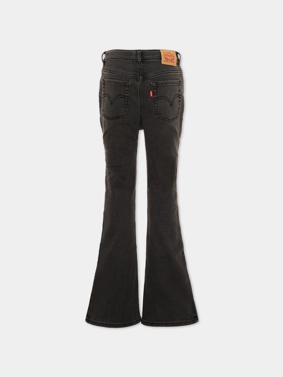 Jeans nero per bambina svasato,Levi's Kids,4EG970 DCN