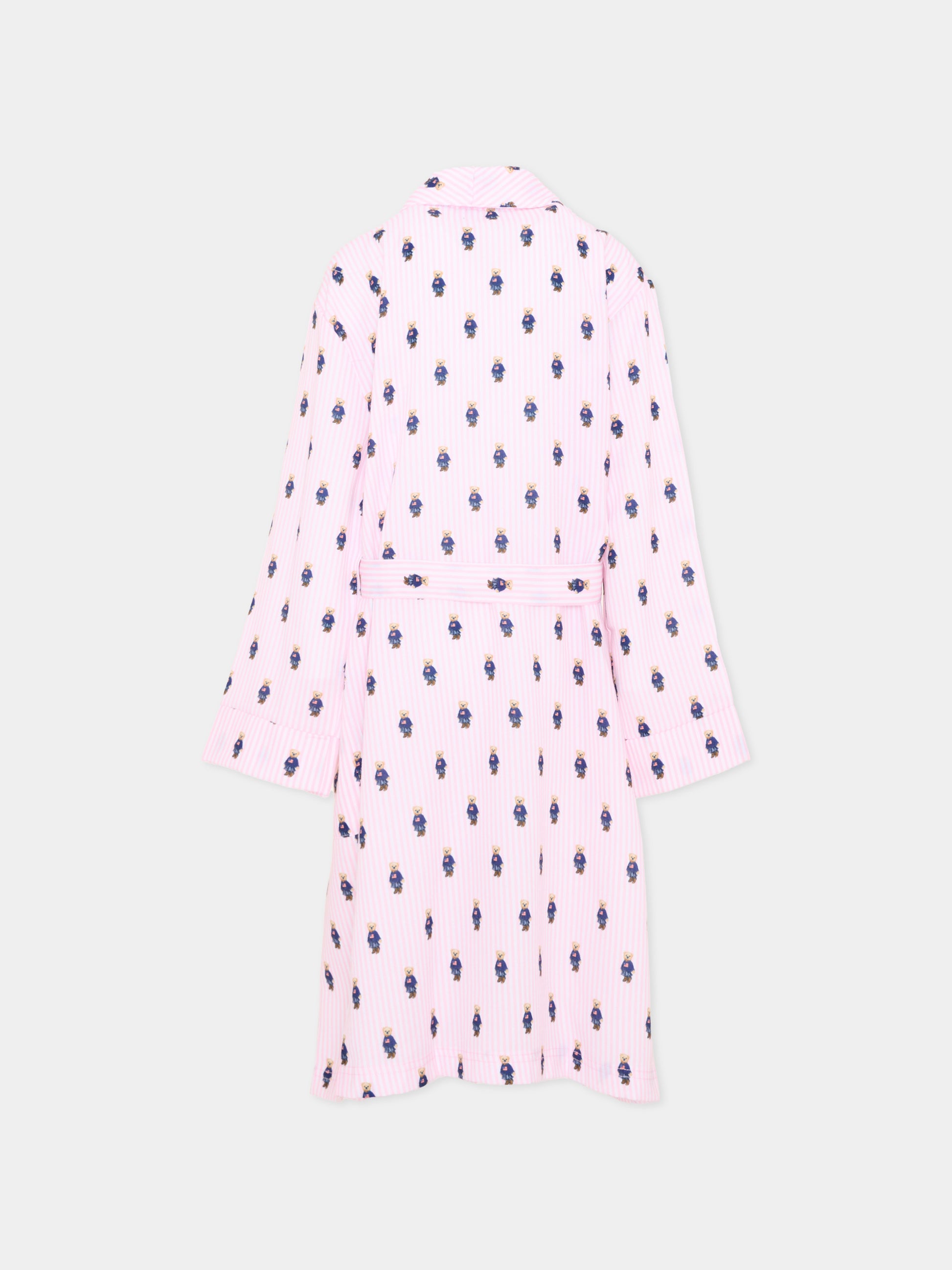 Vestaglie rosa per bambina a righe,Ralph Lauren Kids,4P0033 ADG