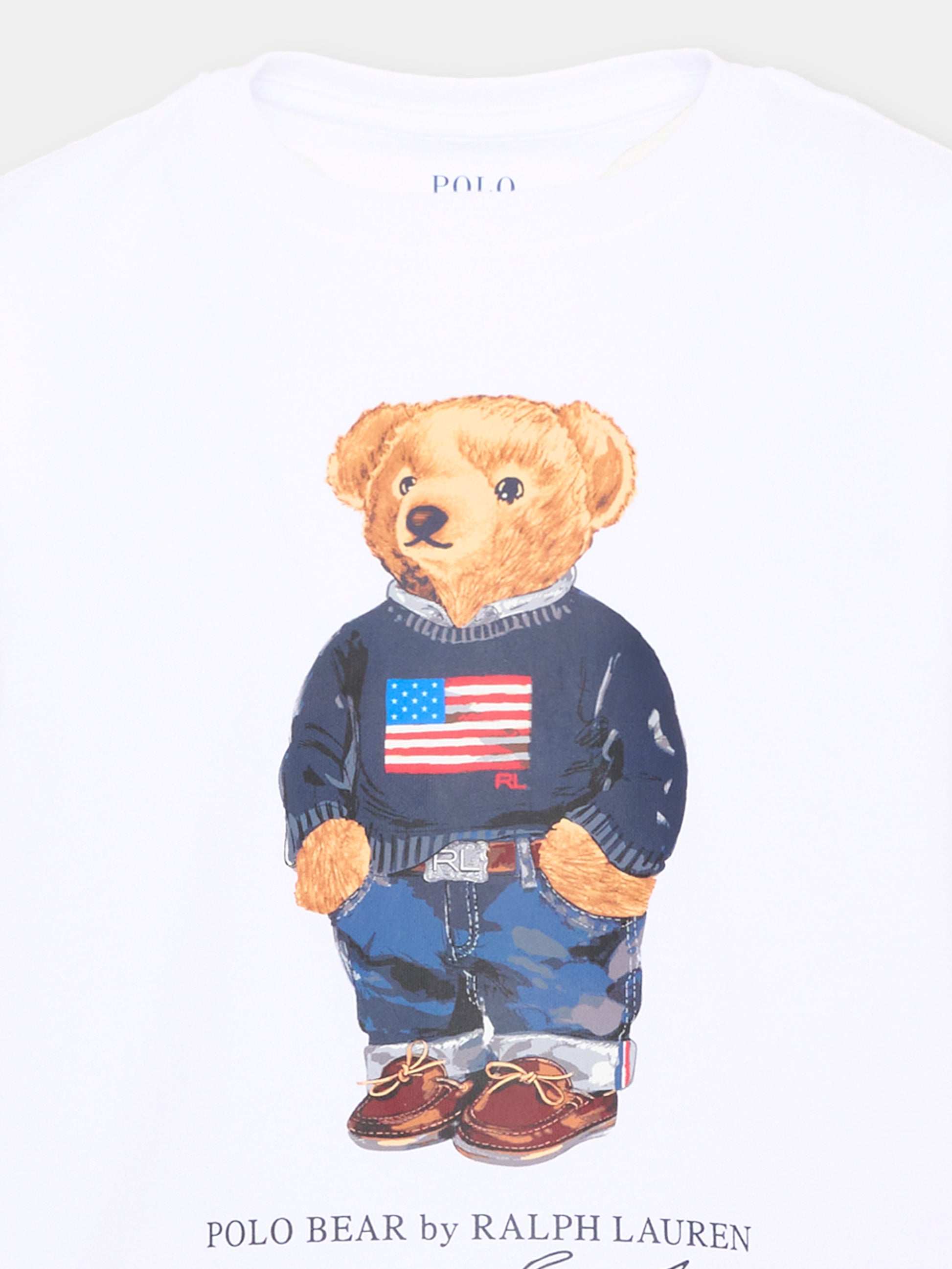 Pigiama azzurro per bambino con Polo Bear,Ralph Lauren Kids,8P0142 W2O