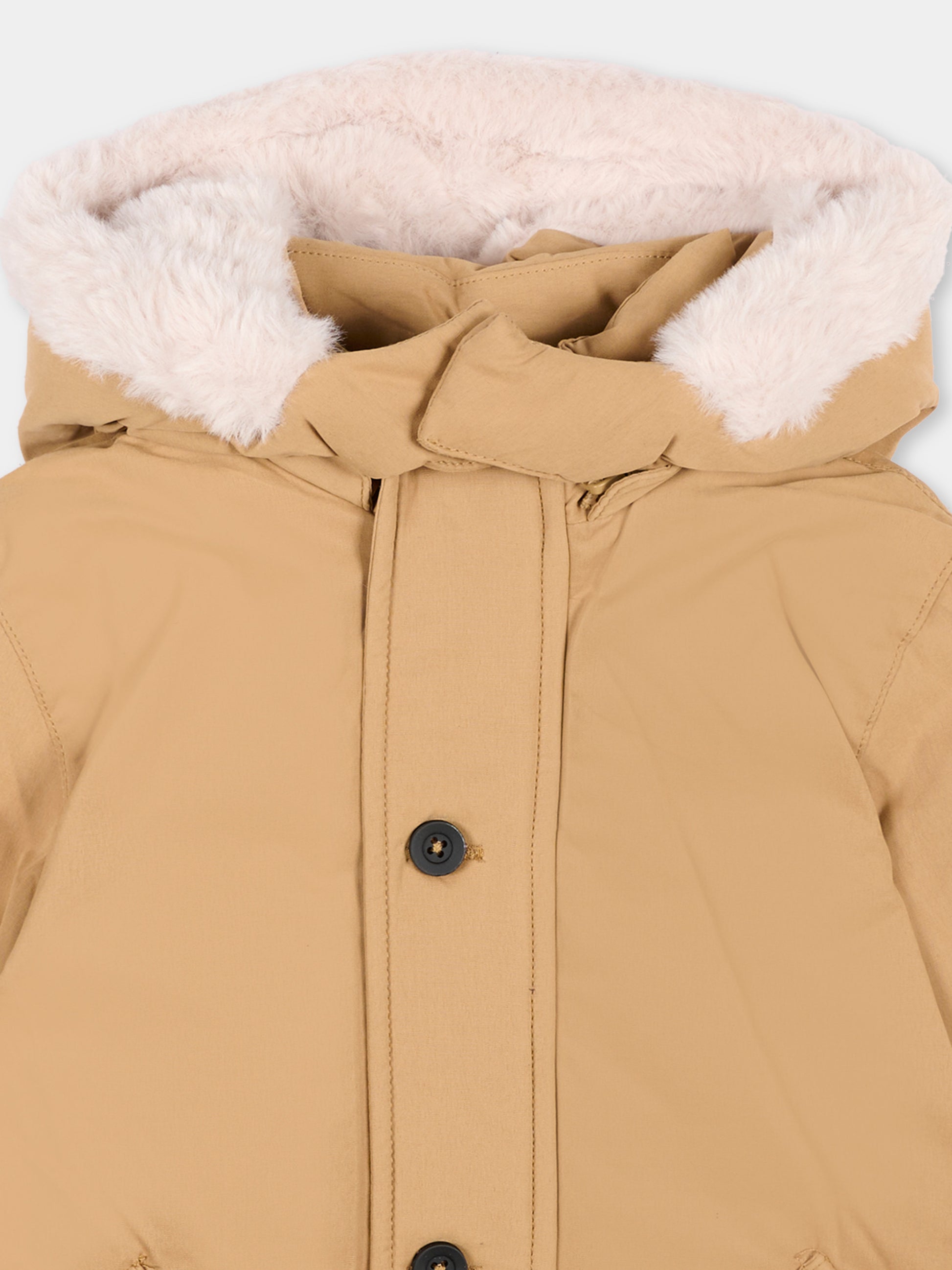Parka beige per neonato con logo,Mayoral,2425 032