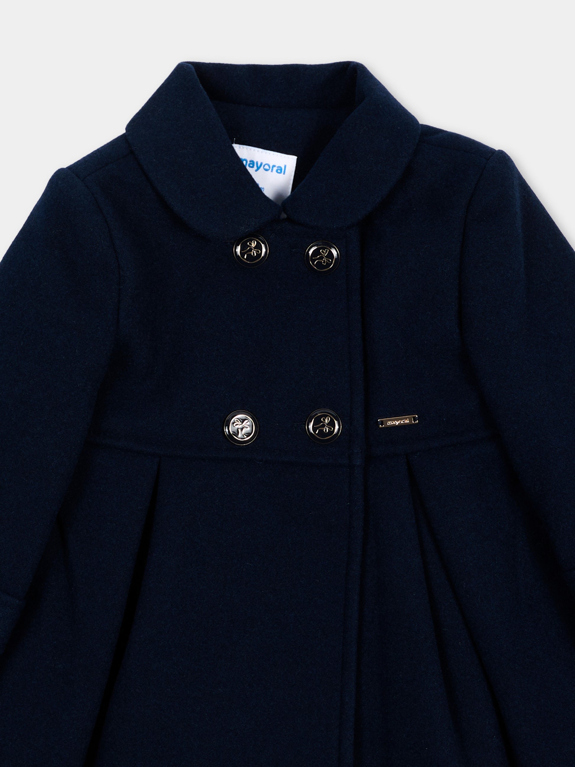 Cappotto blu per neonata con logo,Mayoral,2415 010