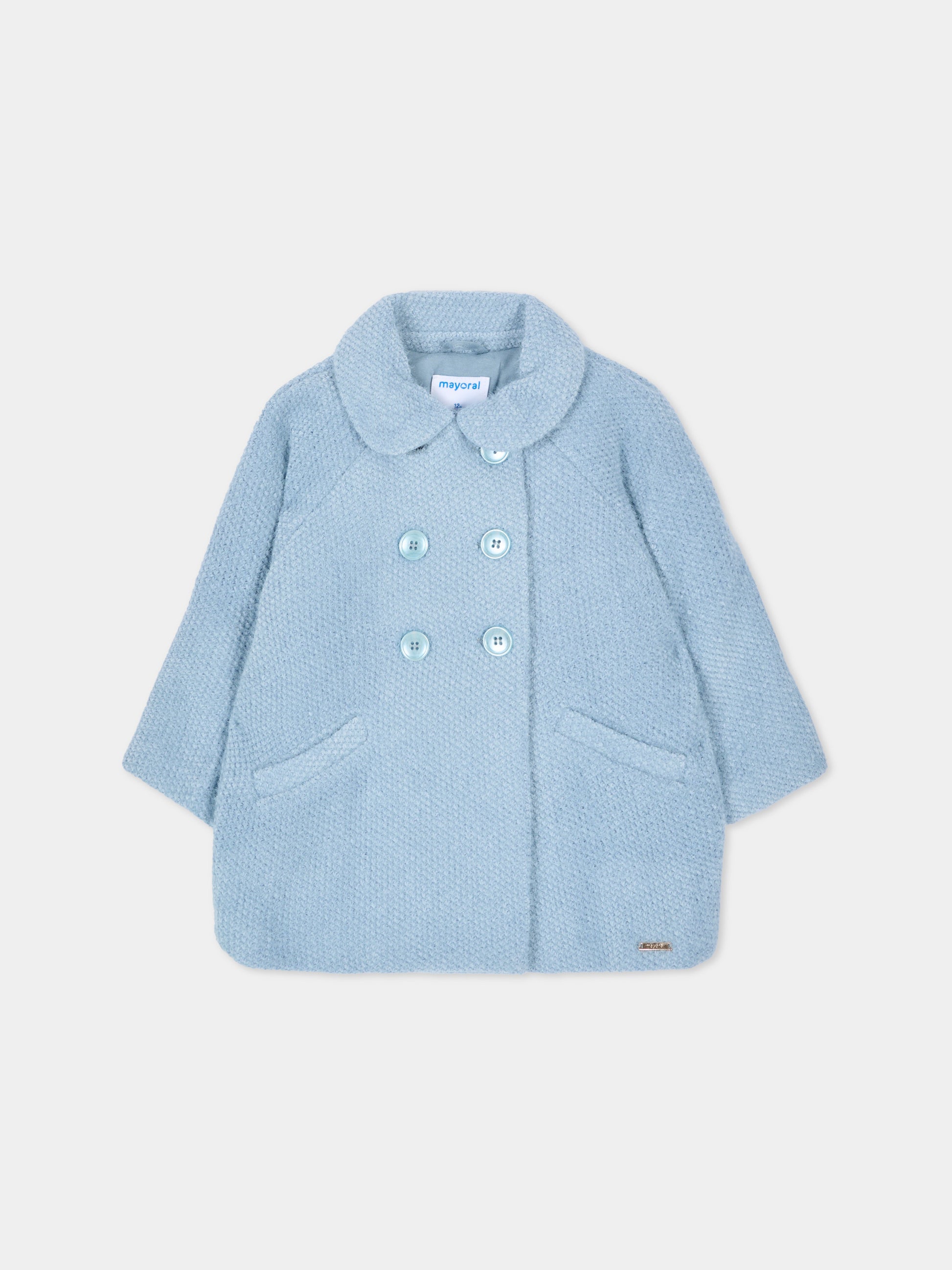 Cappotto celeste per neonata,Mayoral,2435 016