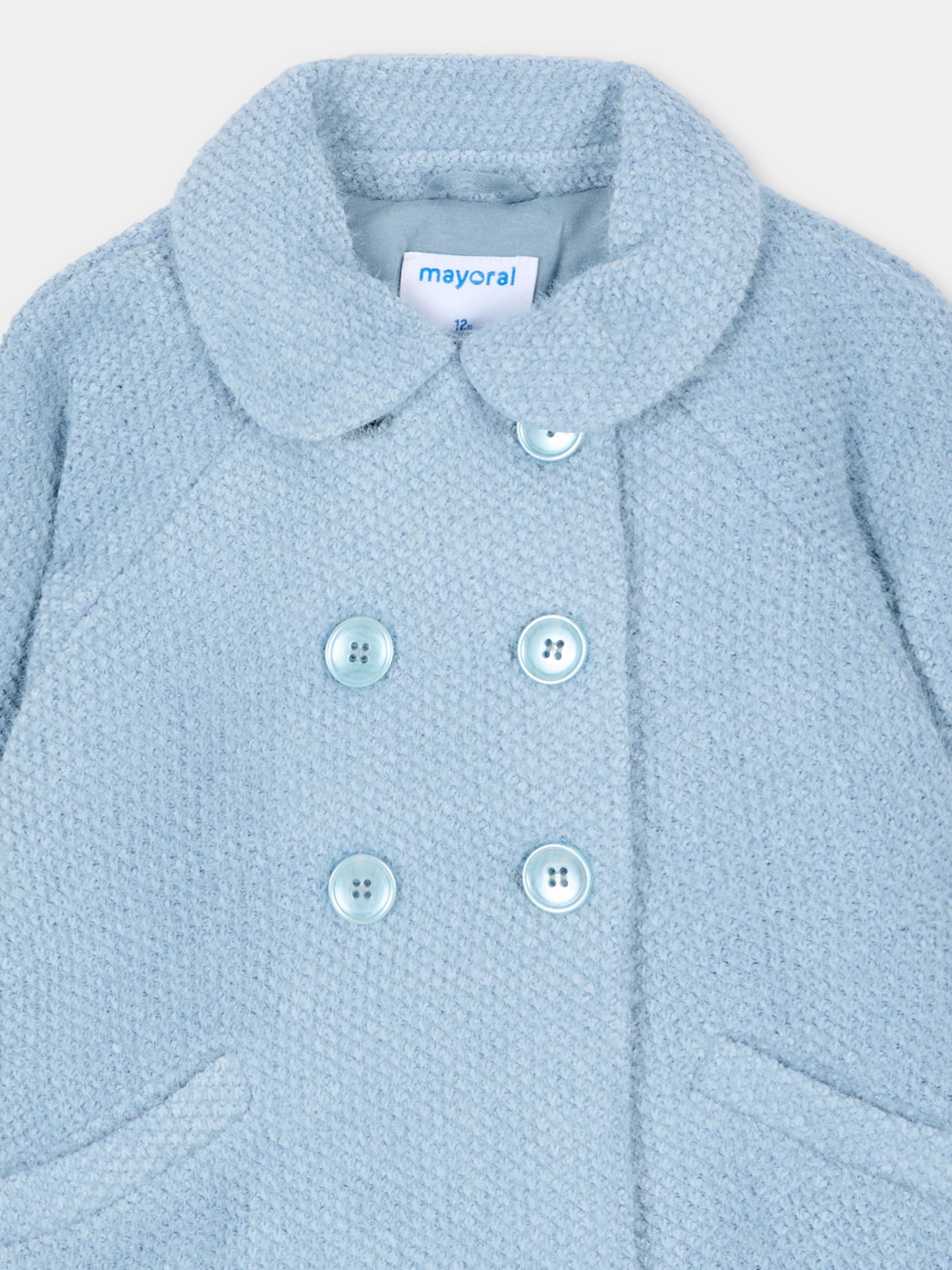 Cappotto celeste per neonata,Mayoral,2435 016