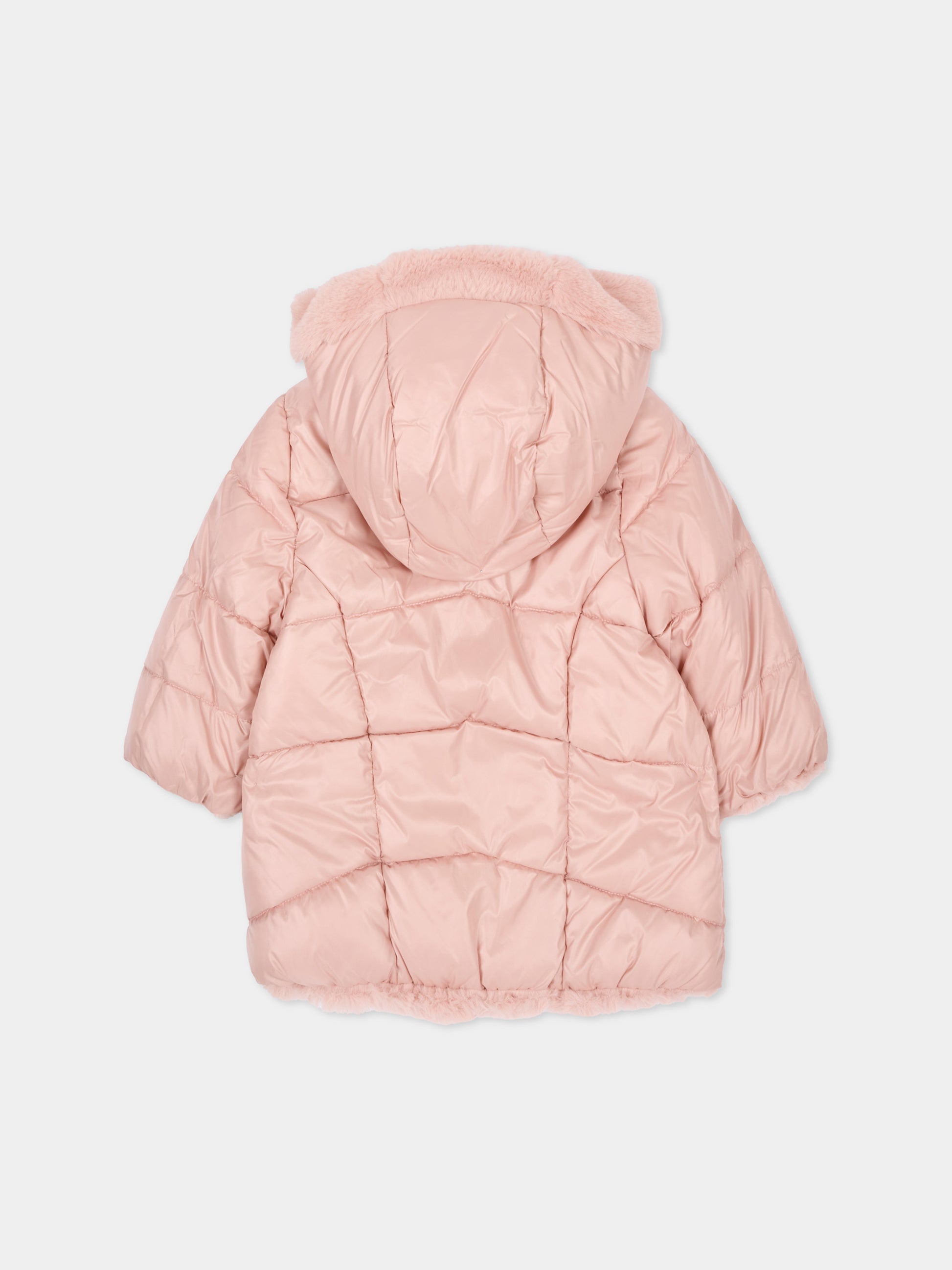 Piumino rosa per neonata con fiocchi,Mayoral,2439 094