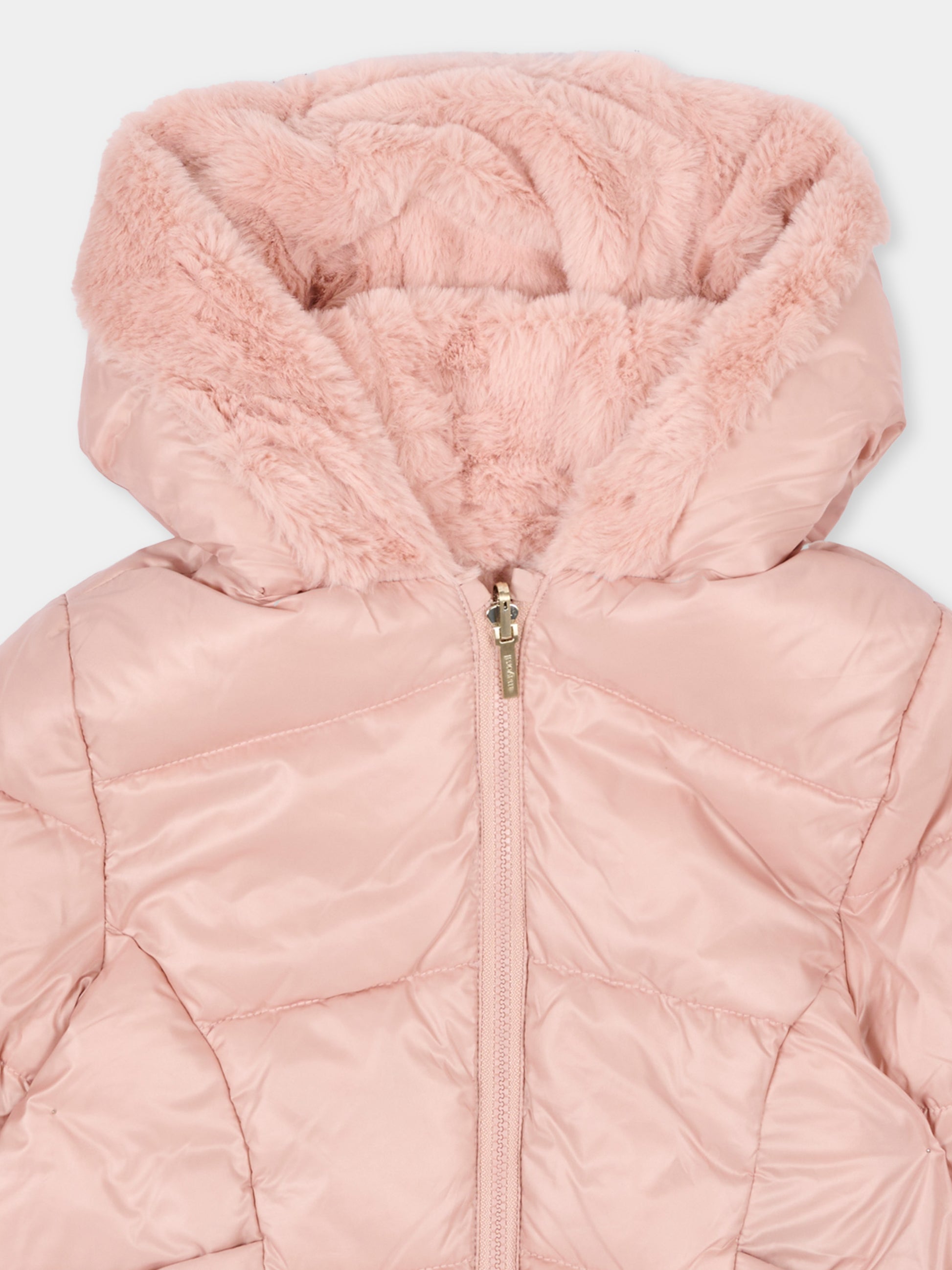 Piumino rosa per neonata con fiocchi,Mayoral,2439 094