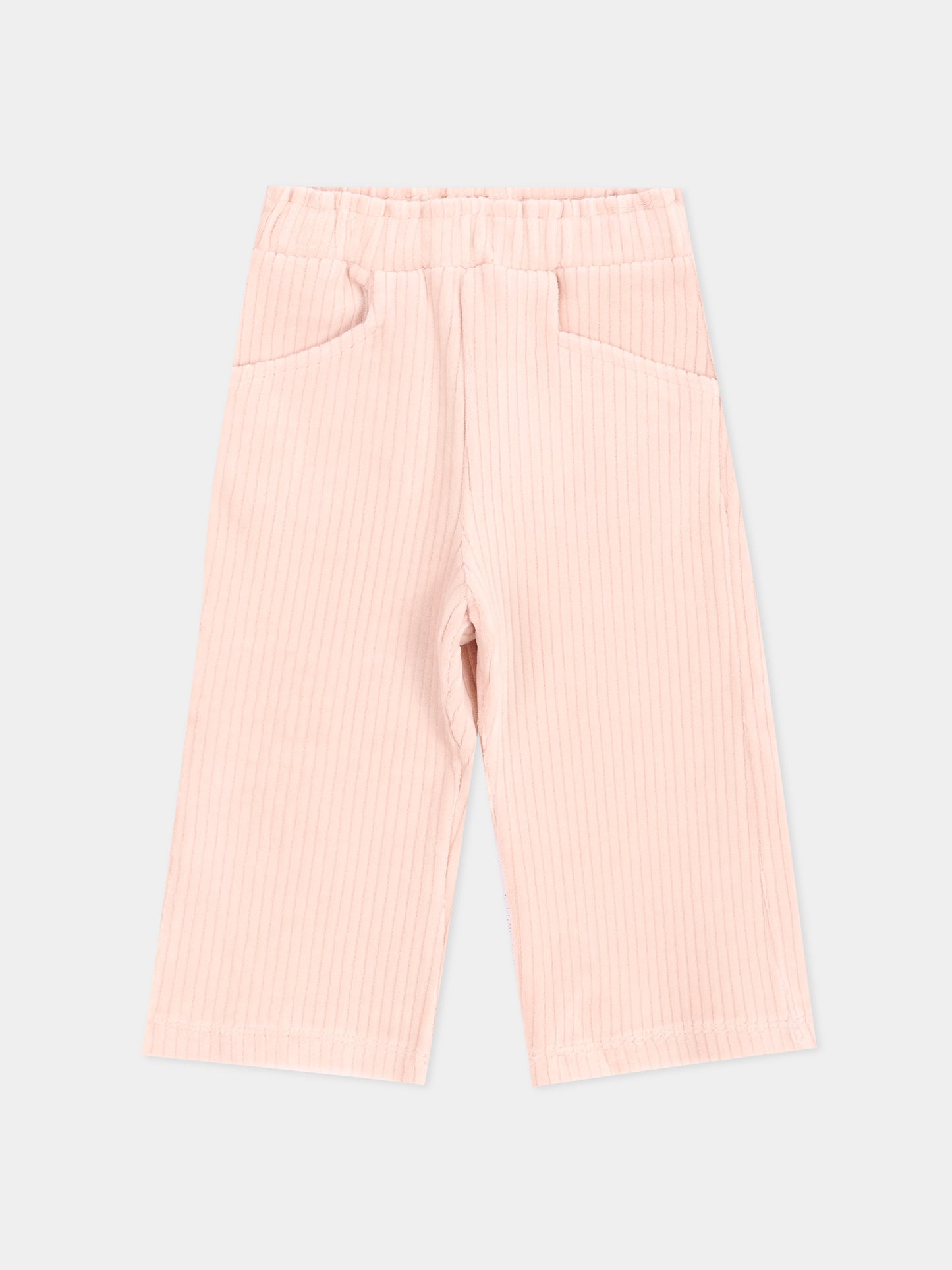 Pantaloni rosa per neonata a costine,Mayoral,2537 033
