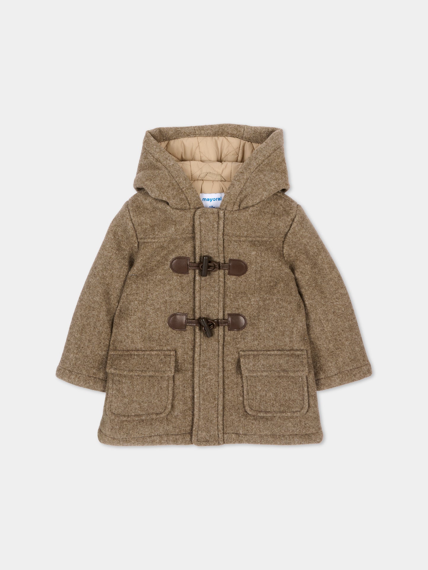 Cappotto marrone per neonato con alamari,Mayoral,2426 038