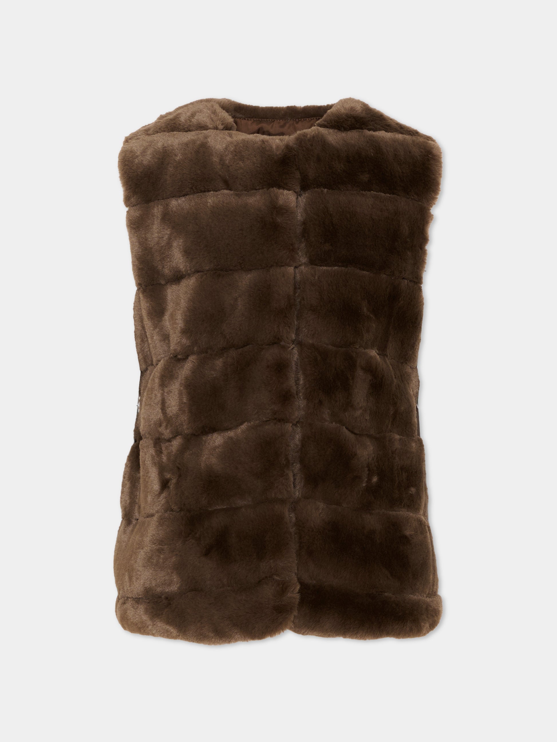 Gilet marrone per bambina,Mayoral,4328 062