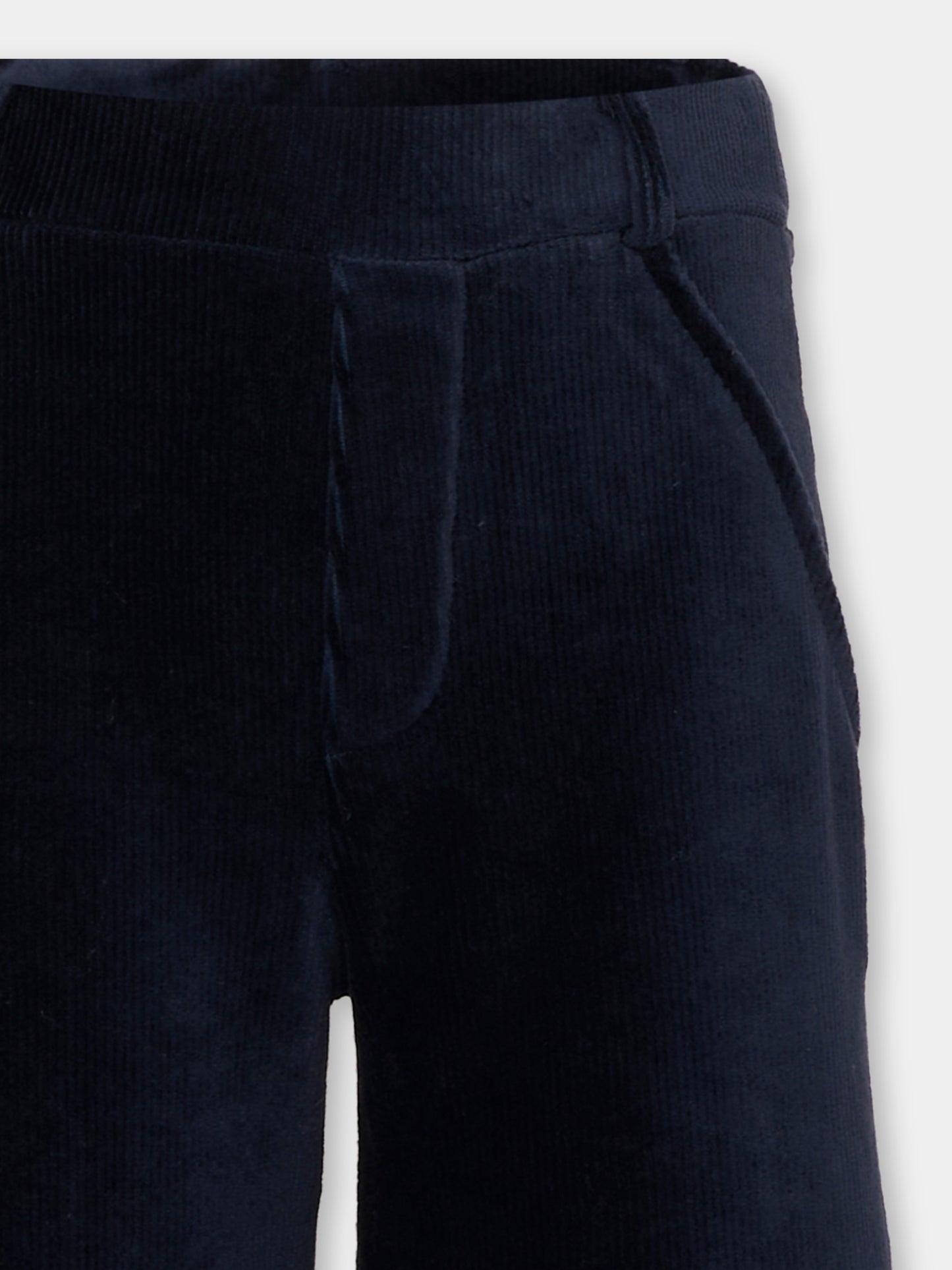 Pantaloni blu per bambina in velluto,Mayoral,4524 072