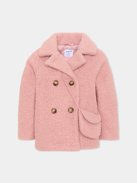 Cappotto rosa per bambina,Mayoral,4411 010