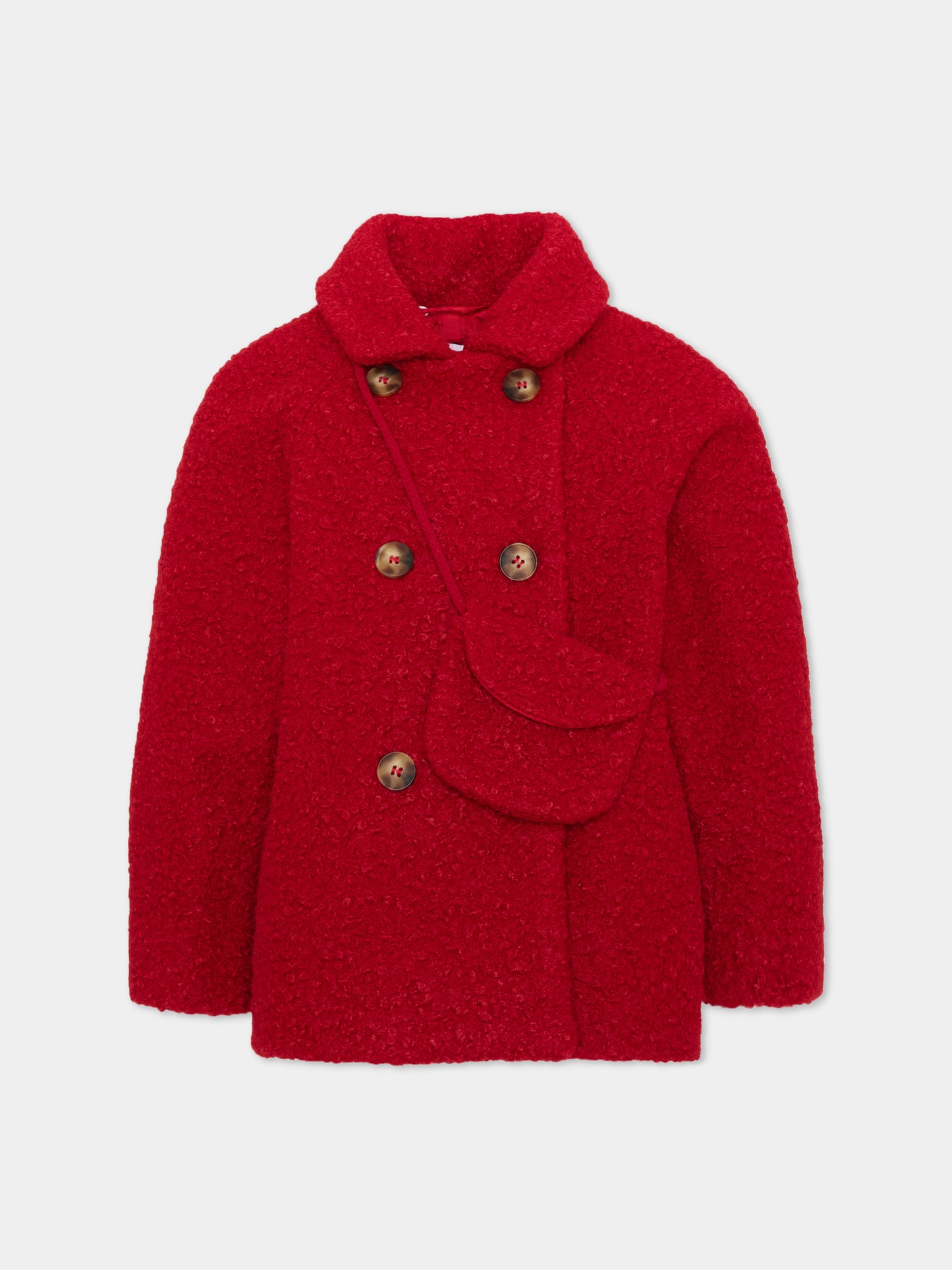 Cappotto rosso per bambina doppiopetto,Mayoral,4411 012