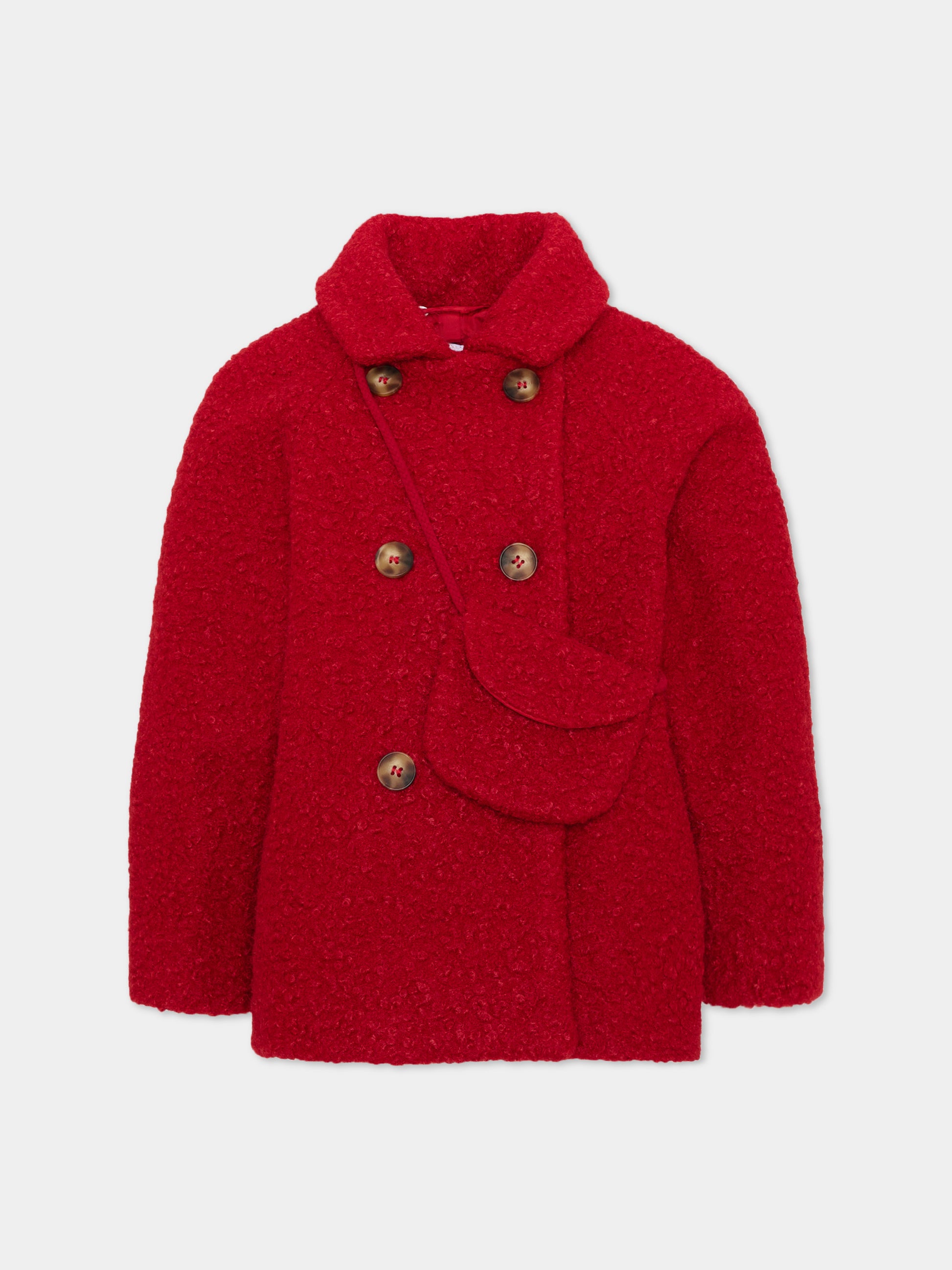 Cappotto rosso per bambina doppiopetto,Mayoral,4411 012