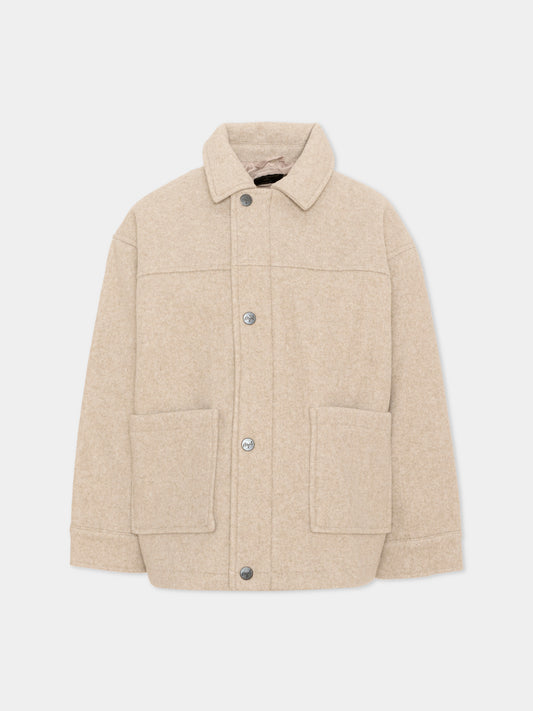 Cappotto beige per bambino melange,Mayoral,4467 040