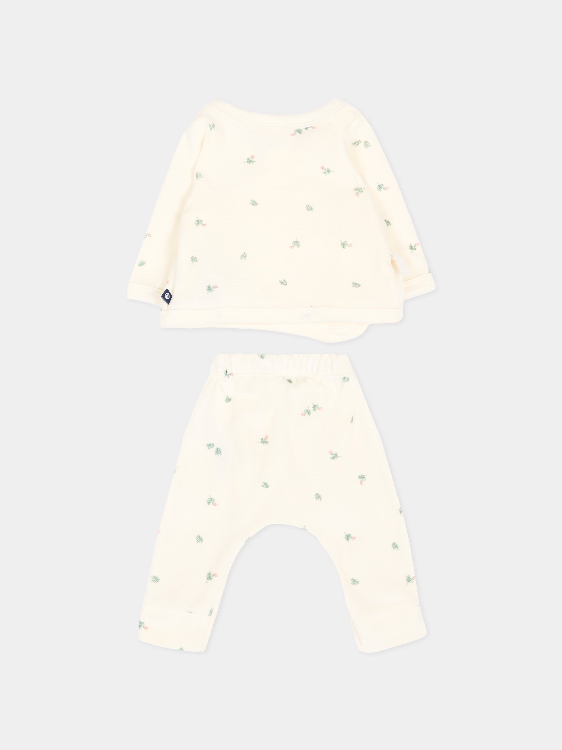 Completo nascita avorio per neonati floreale,Petit Bateau,A0GP0 01