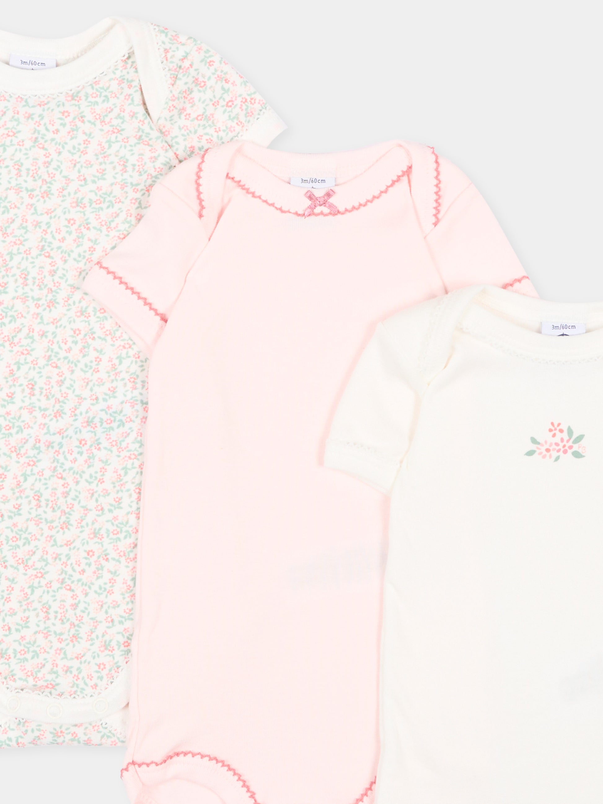 Body multicolor per neonata con stampa floreale,Petit Bateau,A0GYK 00