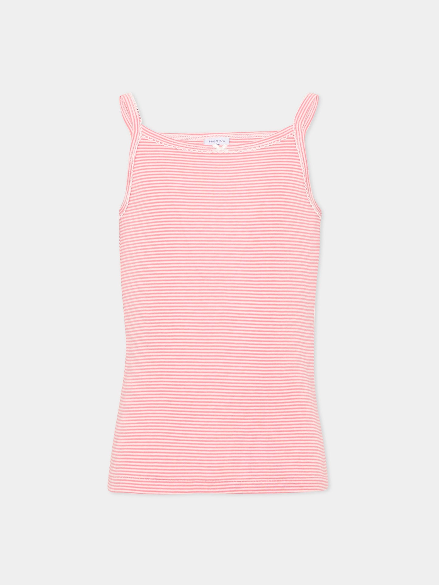 Canottiera rosa per bambina,Petit Bateau,A0GNC 00