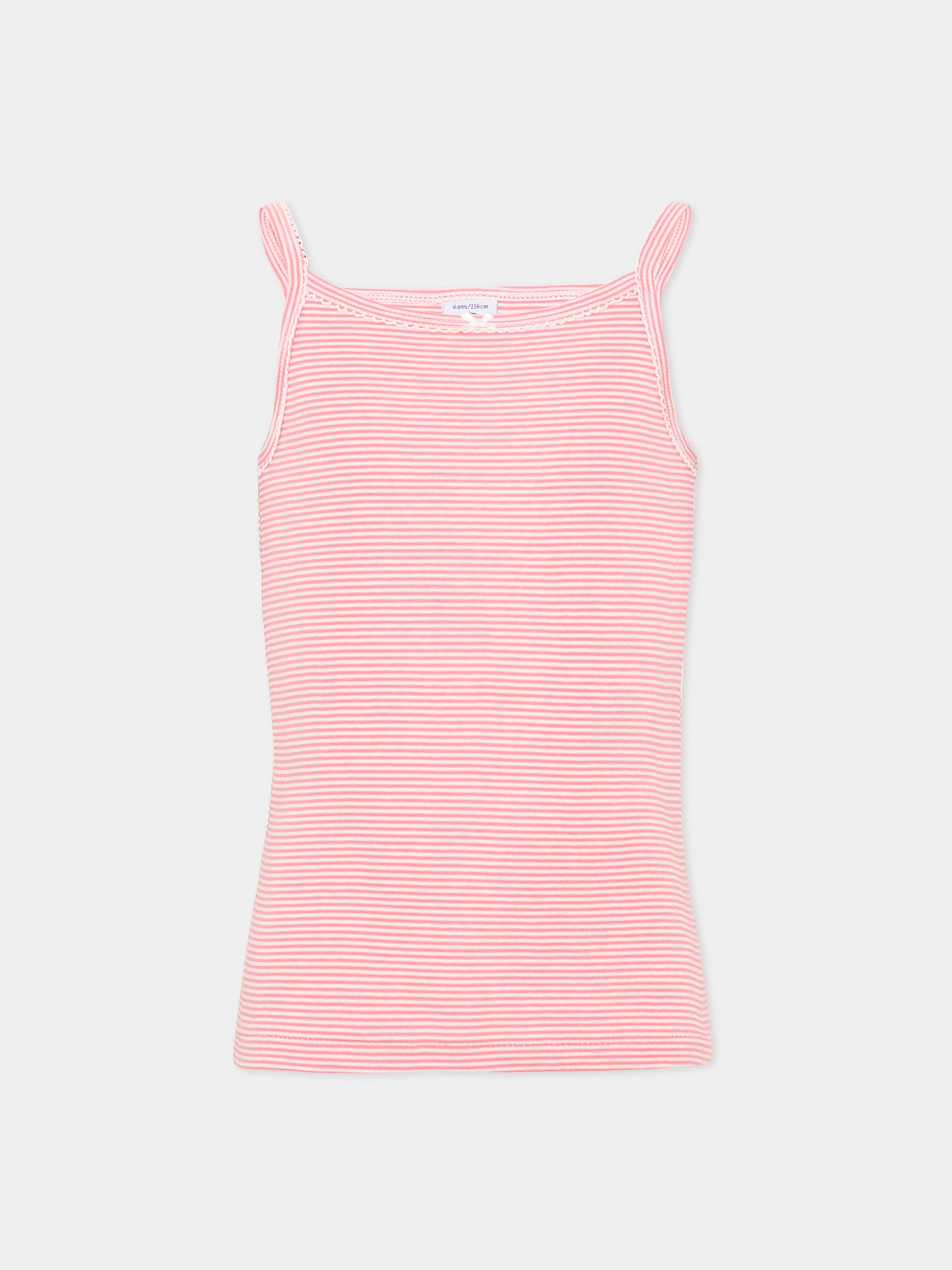 Canottiera rosa per bambina,Petit Bateau,A0GNC 00