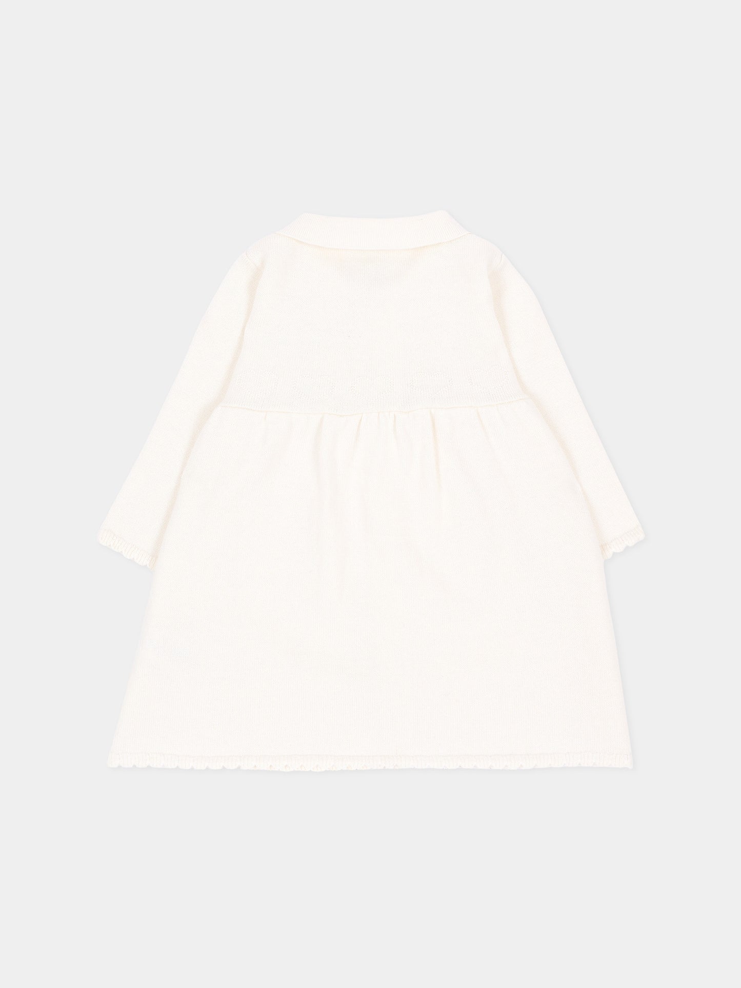 Vestito avorio per neonata,Petit Bateau,A0GIO 01