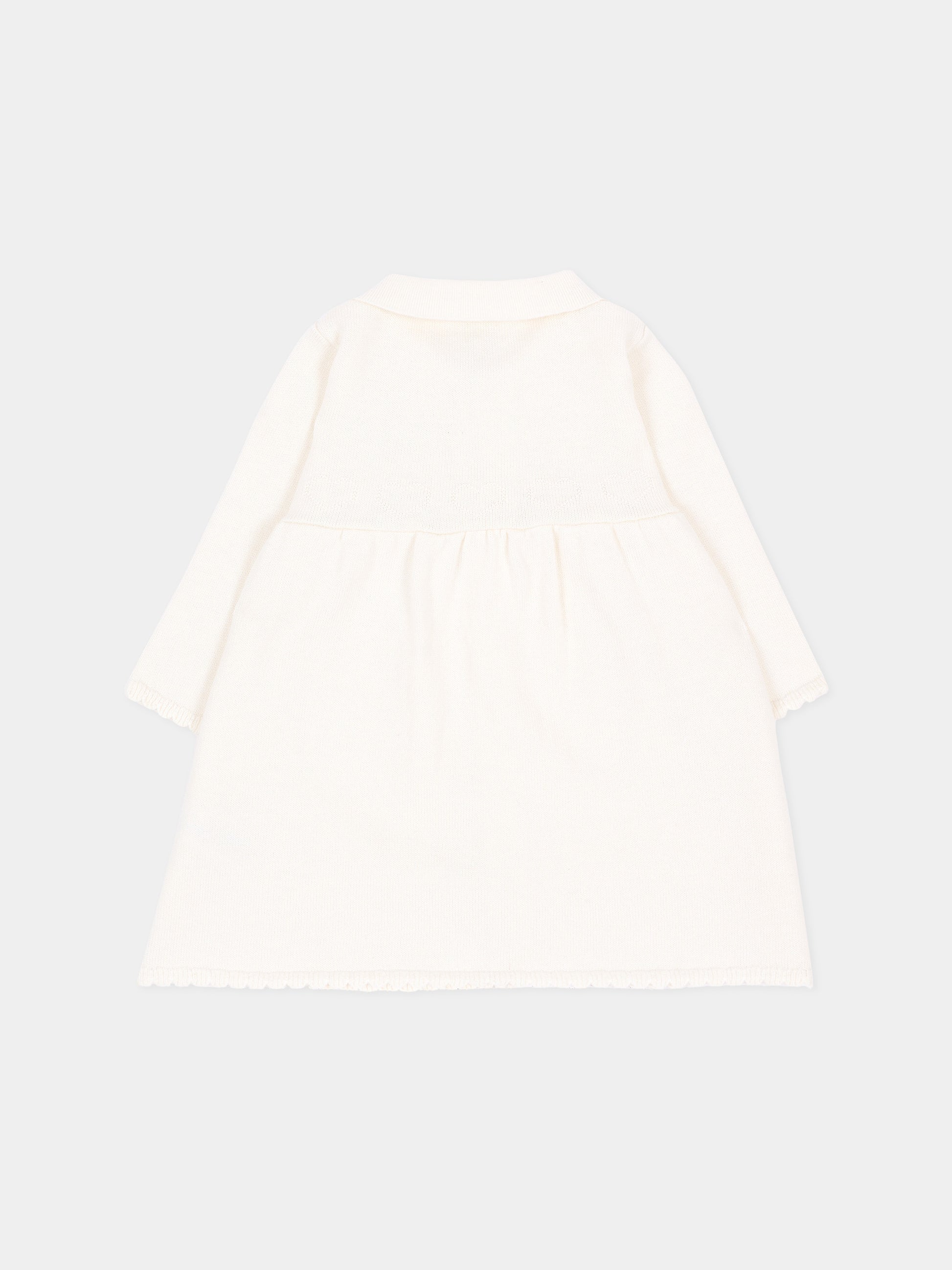 Vestito avorio per neonata,Petit Bateau,A0GIO 01