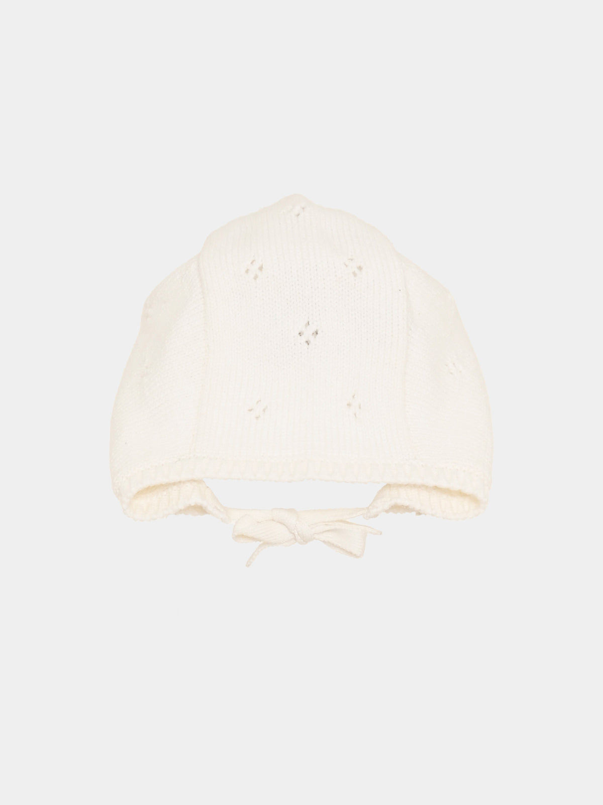 Cappello avorio traforato per neonata,Petit Bateau,A0GRB 01
