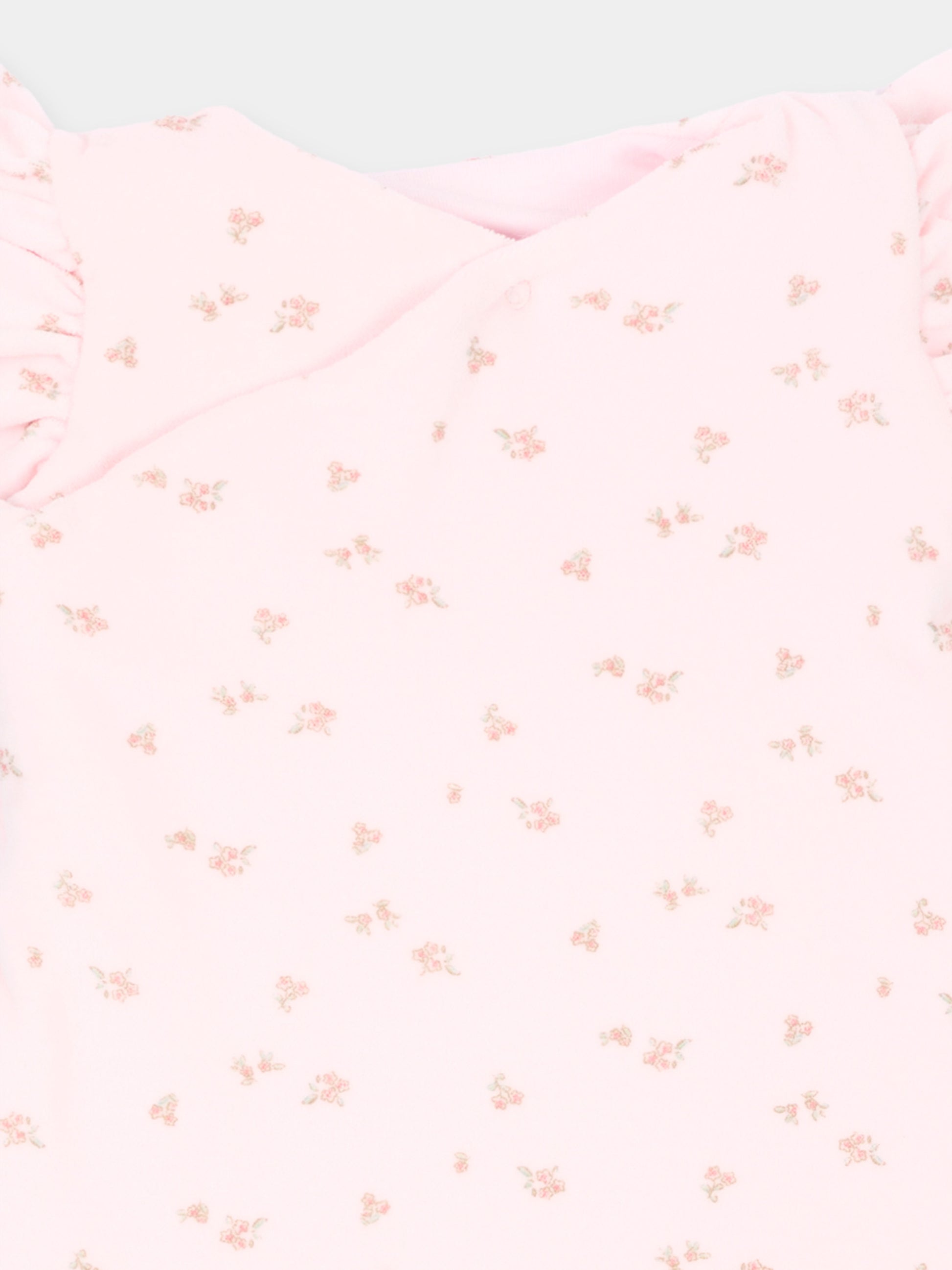 Sacco nanna rosa per neonata con fiori,Petit Bateau,A0GAI 01