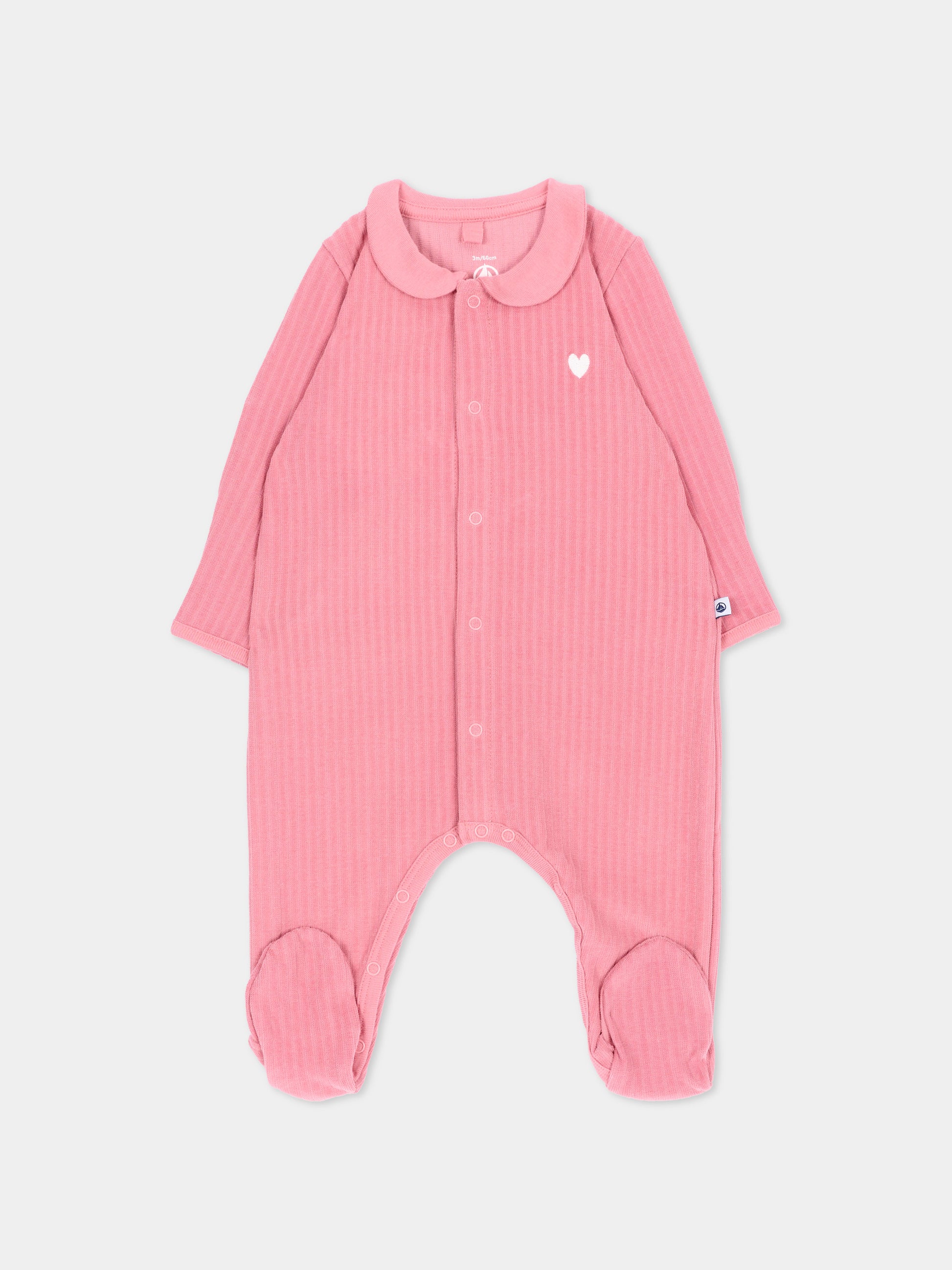 Tutina rosa per neonata con cuore,Petit Bateau,A0GDM 01