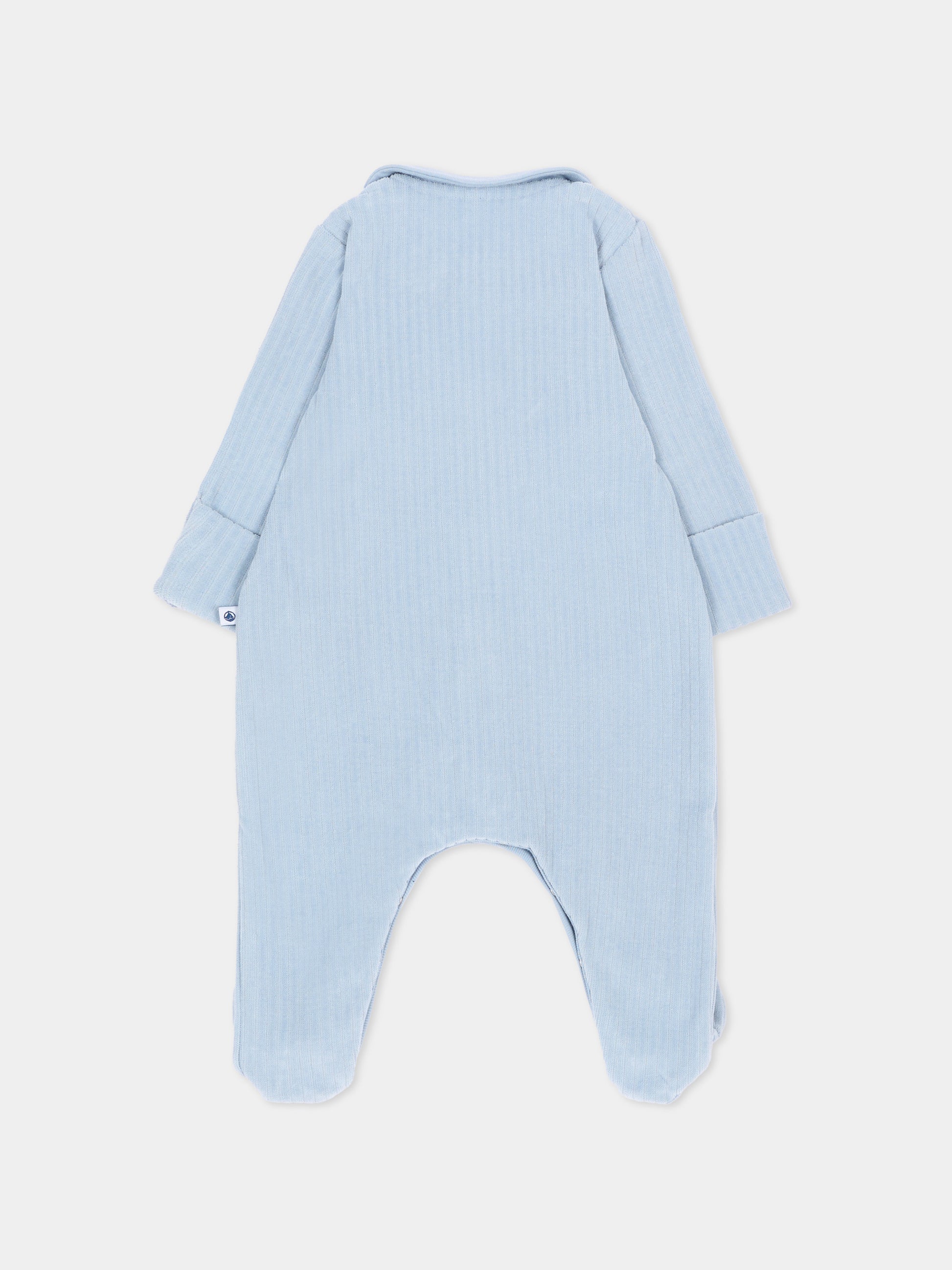 Tutina celeste per neonato con cuore,Petit Bateau,A0GAC 01