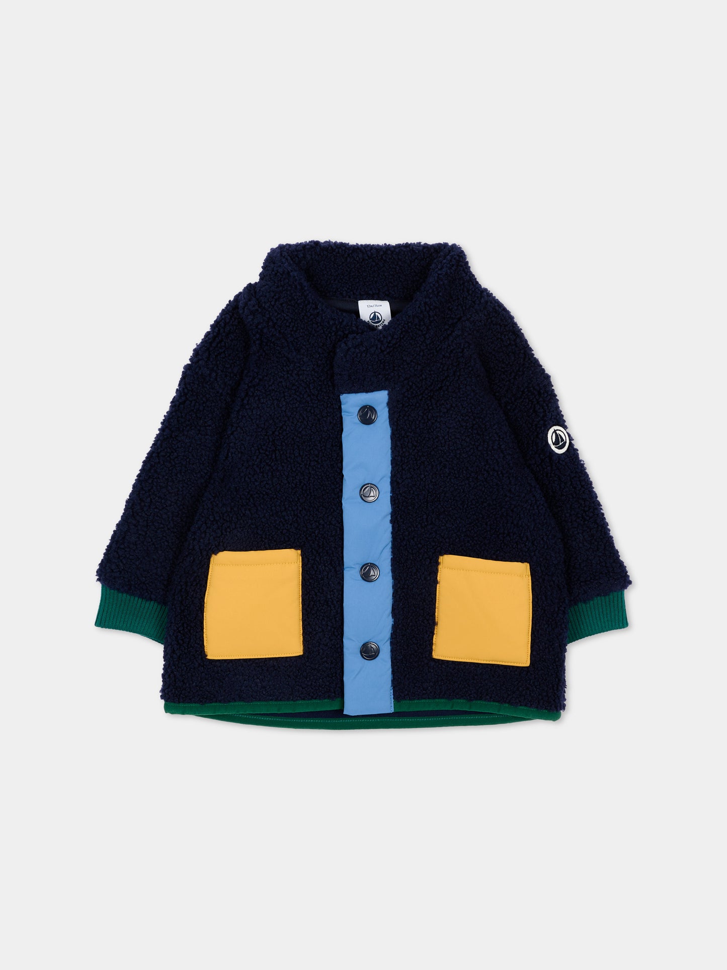 Ecopelliccia multicolor per neonato con logo,Petit Bateau,A0GRC 01