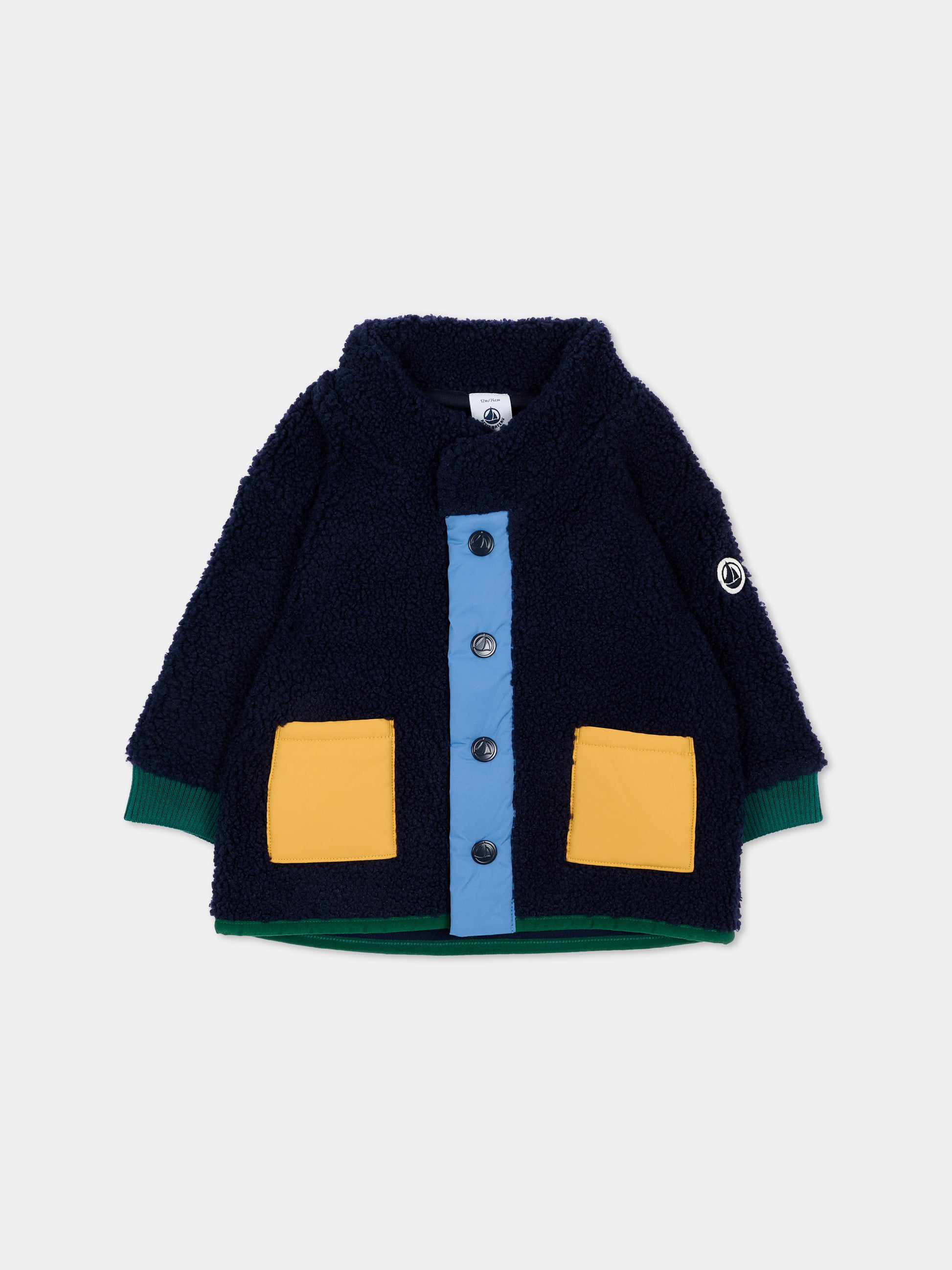 Ecopelliccia multicolor per neonato con logo,Petit Bateau,A0GRC 01