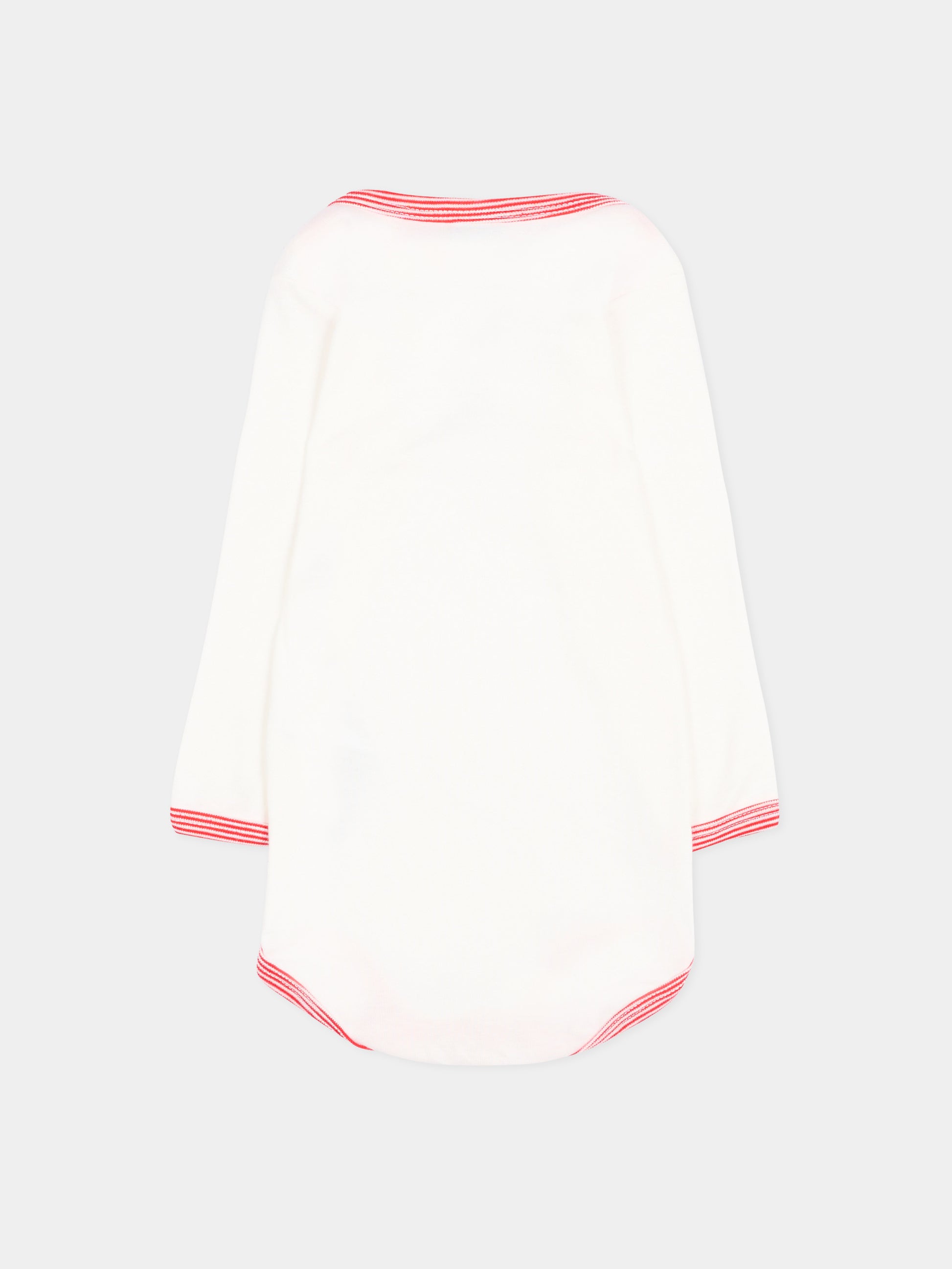 Body avorio per neonati con animali,Petit Bateau,A0GYR 00